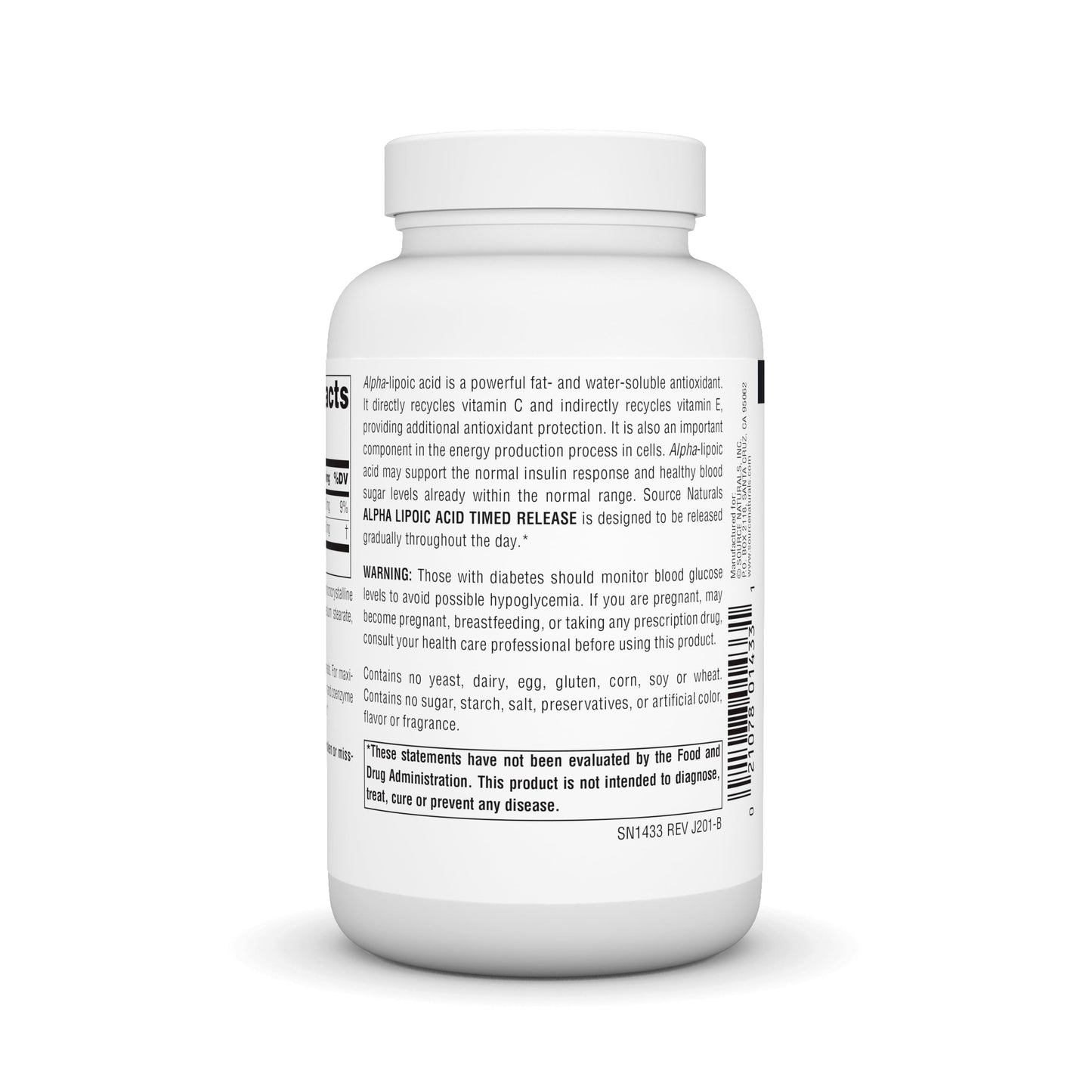 Pre-Order | Arrives in 5–10 Days – Source Naturals Alpha Lipoic Acid, Time Released Antioxidant Protection* - 120 Time Release Tablets