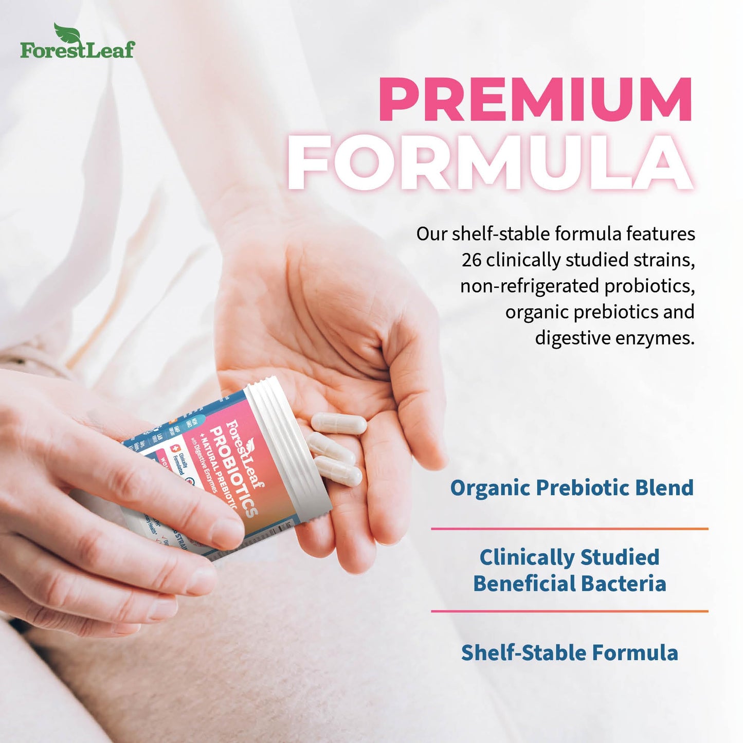 Probiotics for Women, 50 Billion CFU, 26 Unique Strains, Women's Probiotic and Prebiotics Support Digestive Health, w/ Cranberry, Hibiscus & D-Mannose for Vaginal PH Balance, Urinary, Gut (30 Caps)