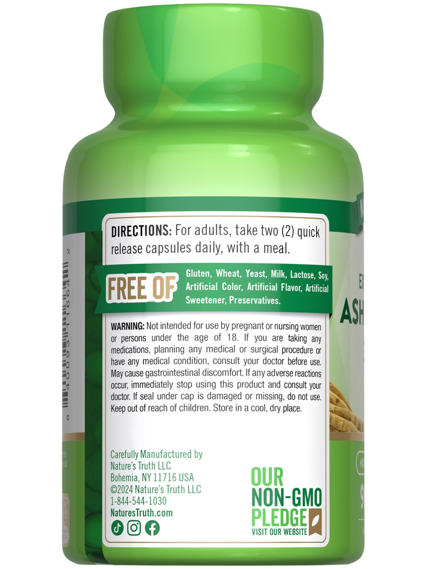 Nature's Truth Ashwagandha Capsules | 3000mg | 90 Count | Extra Strength | with Black Pepper | Non-GMO & Gluten Free Supplement