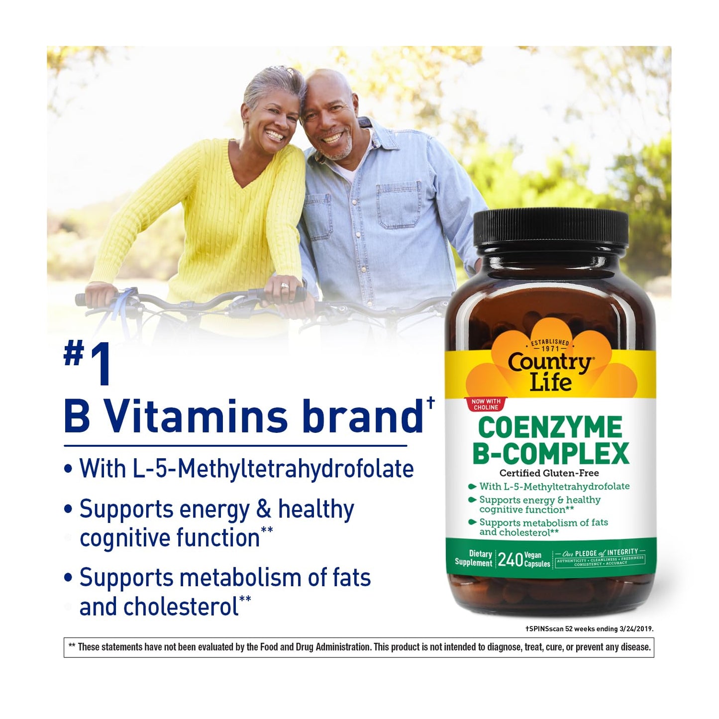Pre-Order | Arrives in 5–10 Days – Country Life, Coenzyme B-Complex Vitamin, Support Energy and Metabolism, Daily Supplement, 240 ct
