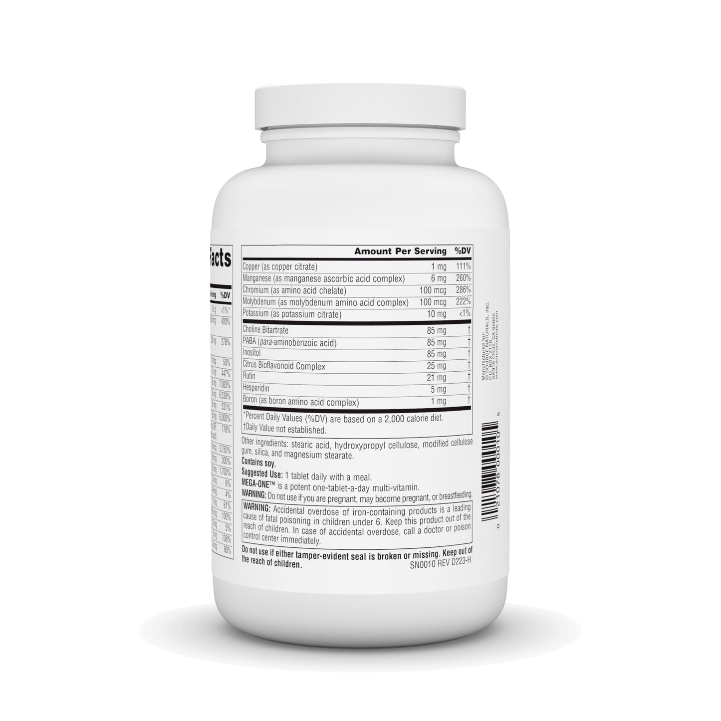 Pre-Order | Arrives in 5–10 Days – Source Naturals Mega-One Multi-Vitamin with Minerals* - 180 Tablets