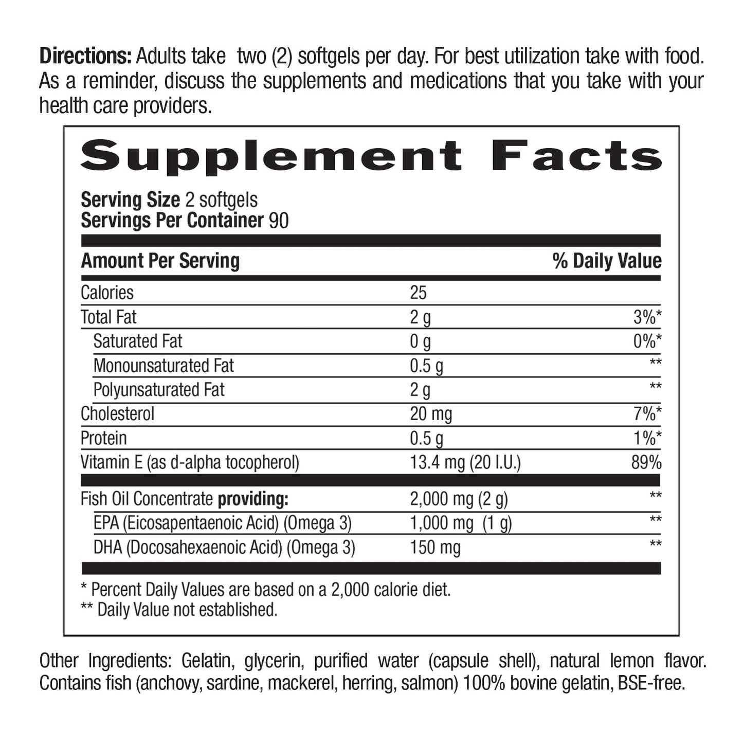 Pre-Order | Arrives in 5–10 Days – Country Life Omega 3 Fish Oil Supplement - High Concentration EPA and DHA Omega 3 Fatty Acids - 2000mg Fish Oil for Emotional Health, Mood Support, and No Fish Taste - Natural Lemon Flavor