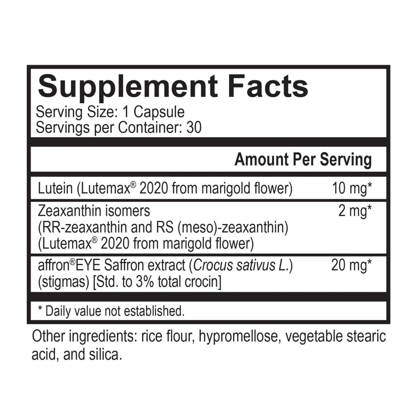 NatureCity True-Vision Eye Health Supplement - Plant-Based Lutein and Zeaxanthin with High Potency Saffron 20mg - Blue Light Potection, Support Central and Night Vision (30 Veggie Capsules)