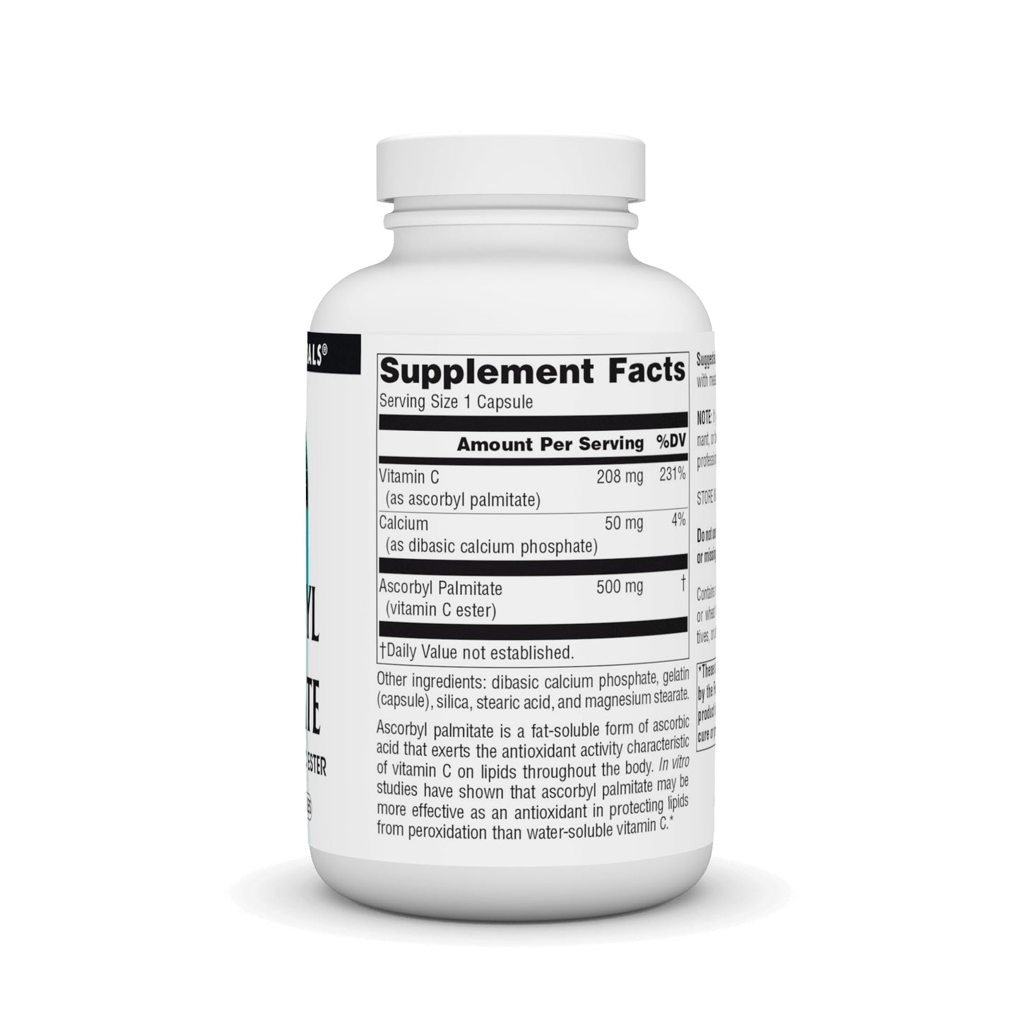 Pre-Order | Arrives in 5–10 Days – Source Naturals Ascorbyl Palmitate 500mg Fat-Soluble Vitamin C Ester Supplement - 180 Capsules