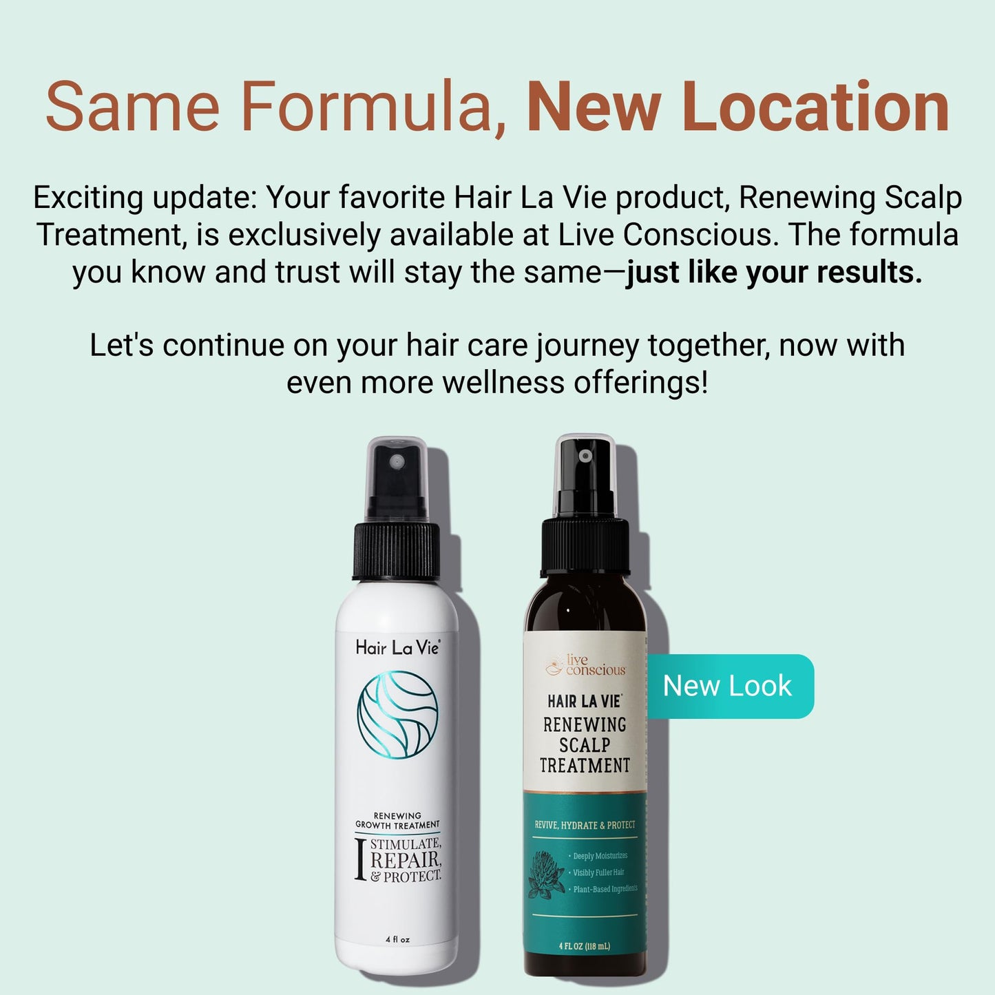 Live Conscious by Hair La Vie Renewing Scalp Treatment - Hair Thickening Spray & Scalp Treatment - Add Volume to Hair and Soothe Scalp for Hair Growth, 4 fl oz.