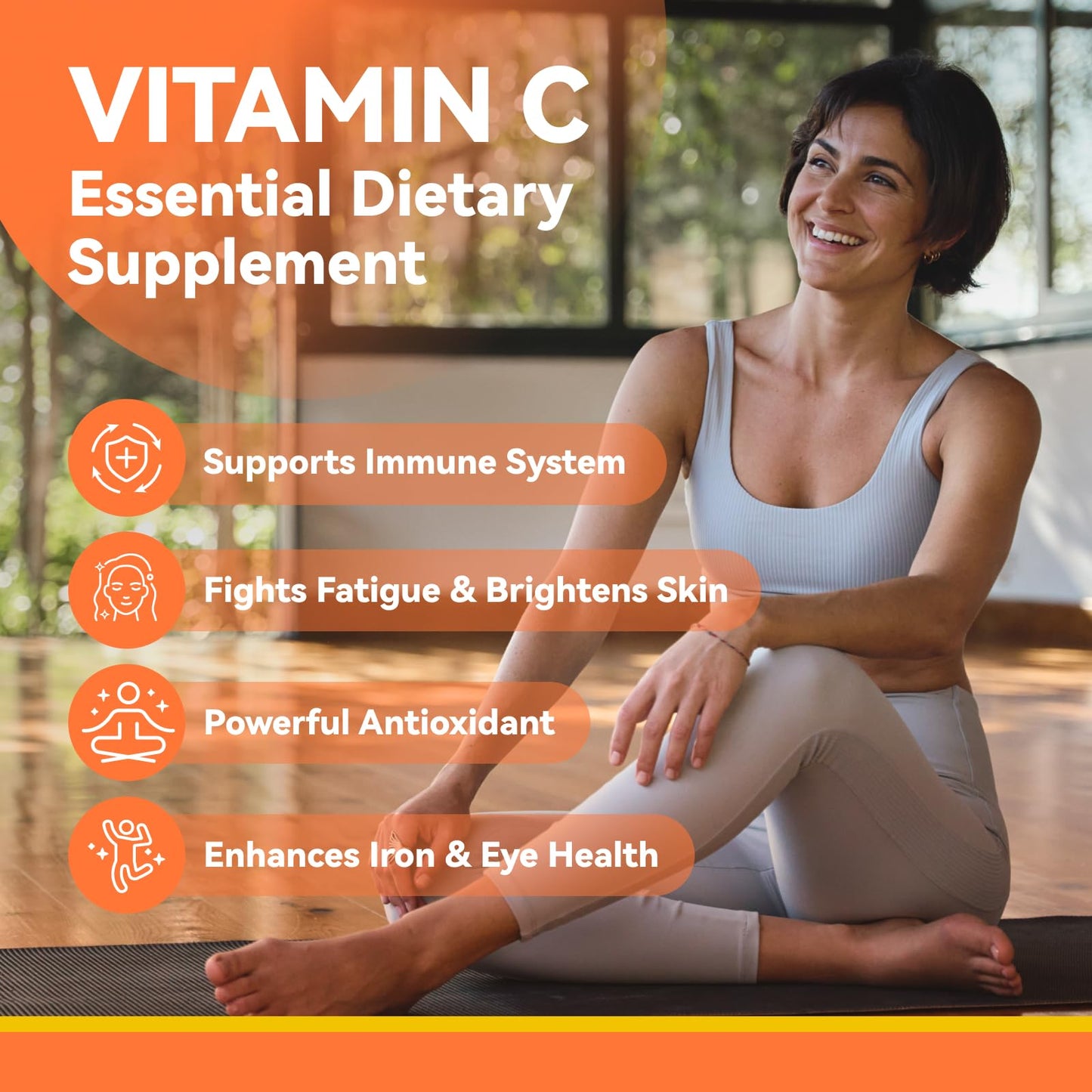 Inner Brightness Vitamin C 500 mg, Vitamin C Chewable, Dietary Supplement for Immune Support, 250 Tablets, 250 Day Supply, Assorted Fruit Flavors