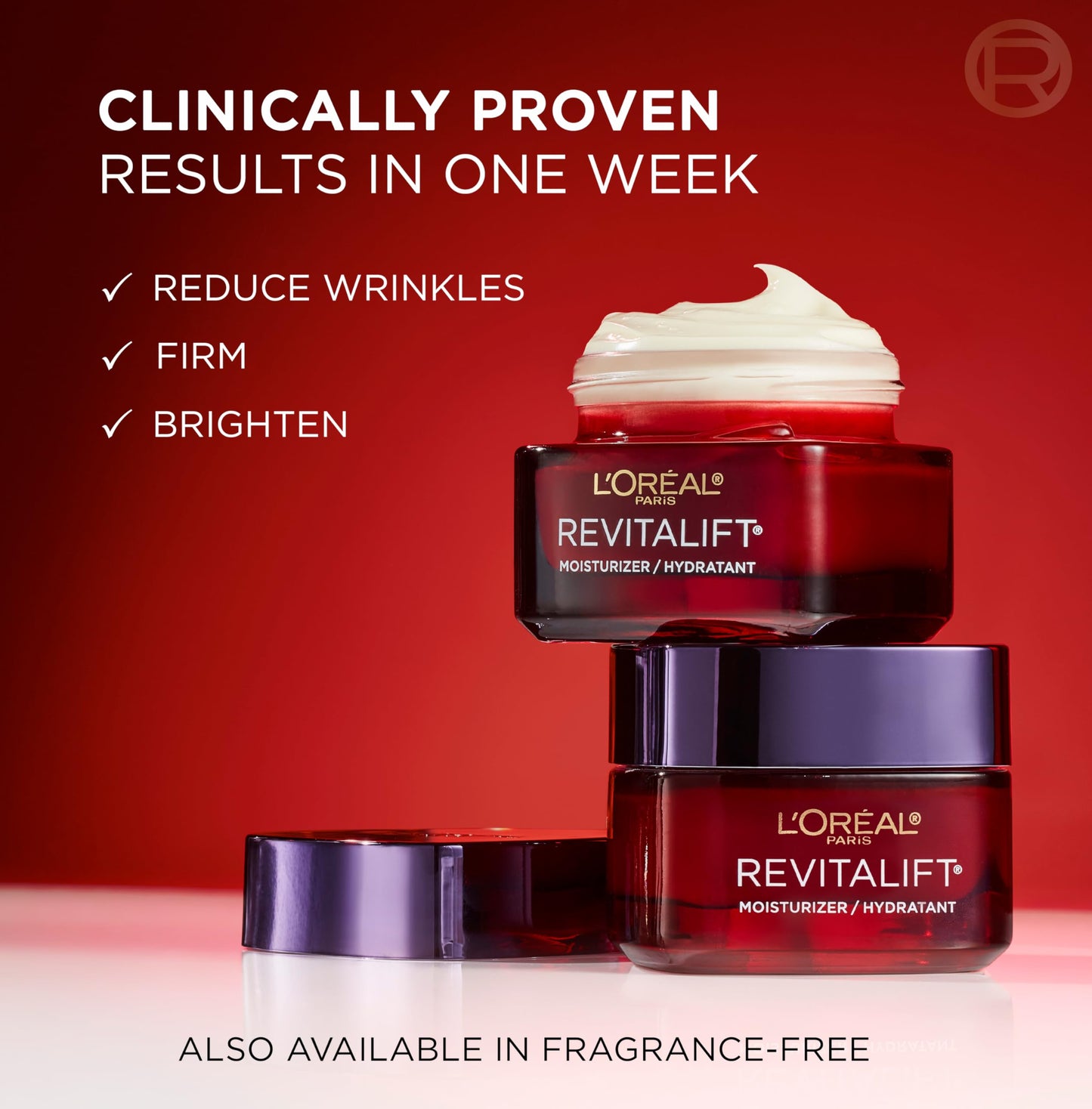L'Oreal Paris Revitalift Triple Power Anti-Aging Face Moisturizer, Pro Retinol, Hyaluronic Acid & Vitamin C, Reduce Wrinkles 2.55 Oz