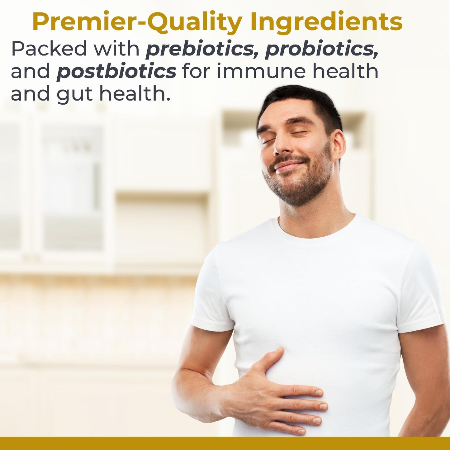 Premier Research Labs Probiotic Caps - Pre-, Pro-, and Post-Biotics - for Healthy Gut, Digestive Health & Immune Support - Beneficial Bacteria - 30 Vegetarian Softgels