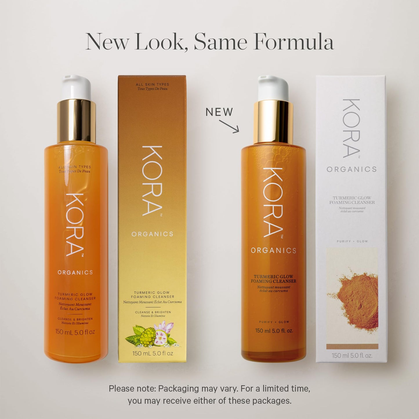 KORA Organics Turmeric Glow Foaming Cleanser, Cleanse & Nourish, Certified Organic, Cruelty Free, 5.07 oz - Face Cleanser
