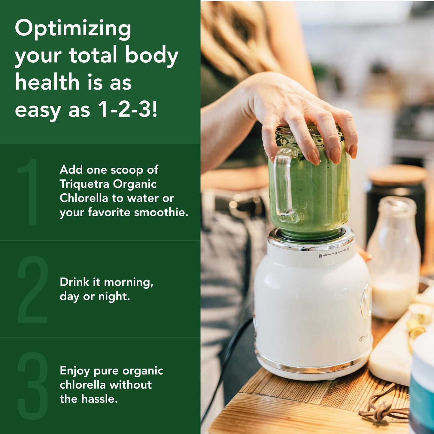Organic Chlorella Powder – Raw & Sun-Grown – Nutrient-Dense Green Algae with CGF (Chlorella Growth Factor), Supports Overall Well-Being and Vitality – Vegan-Friendly – 75 Servings (225g)