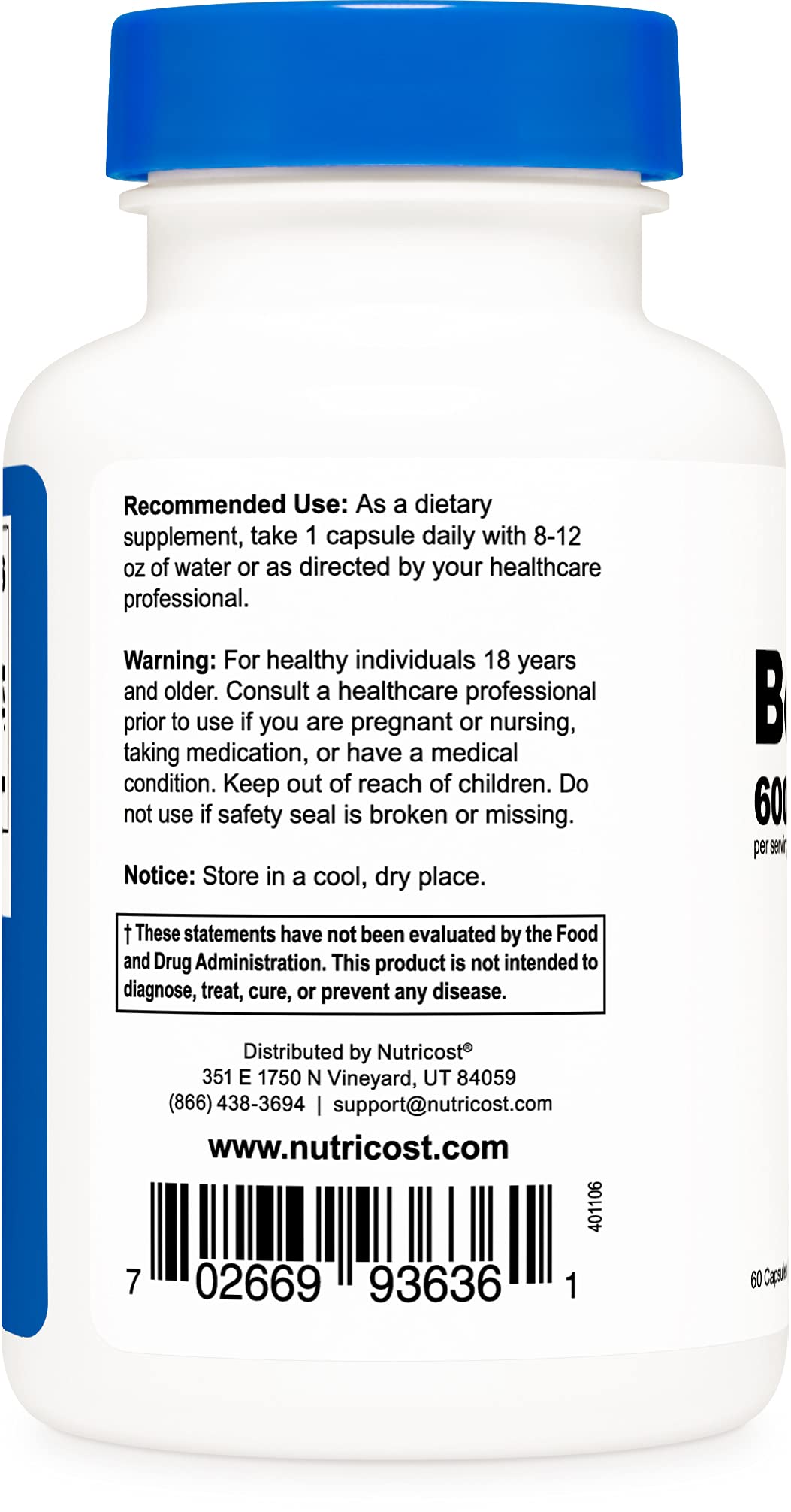Nutricost Berberine HCl 600mg, 60 Capsules (2 Bottles) - Gluten Free, Veggie Caps, Non-GMO