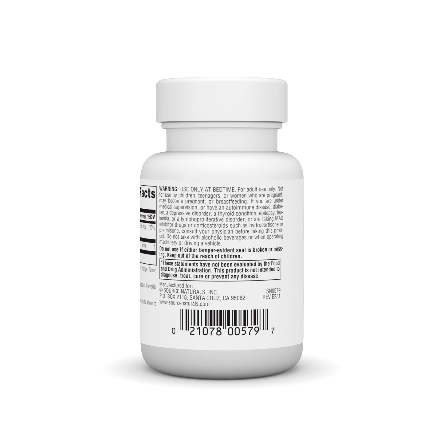 Pre-Order | Arrives in 5–10 Days – Source Naturals Melatonin 5 mg - 50 Orange Flavored Lozenges
