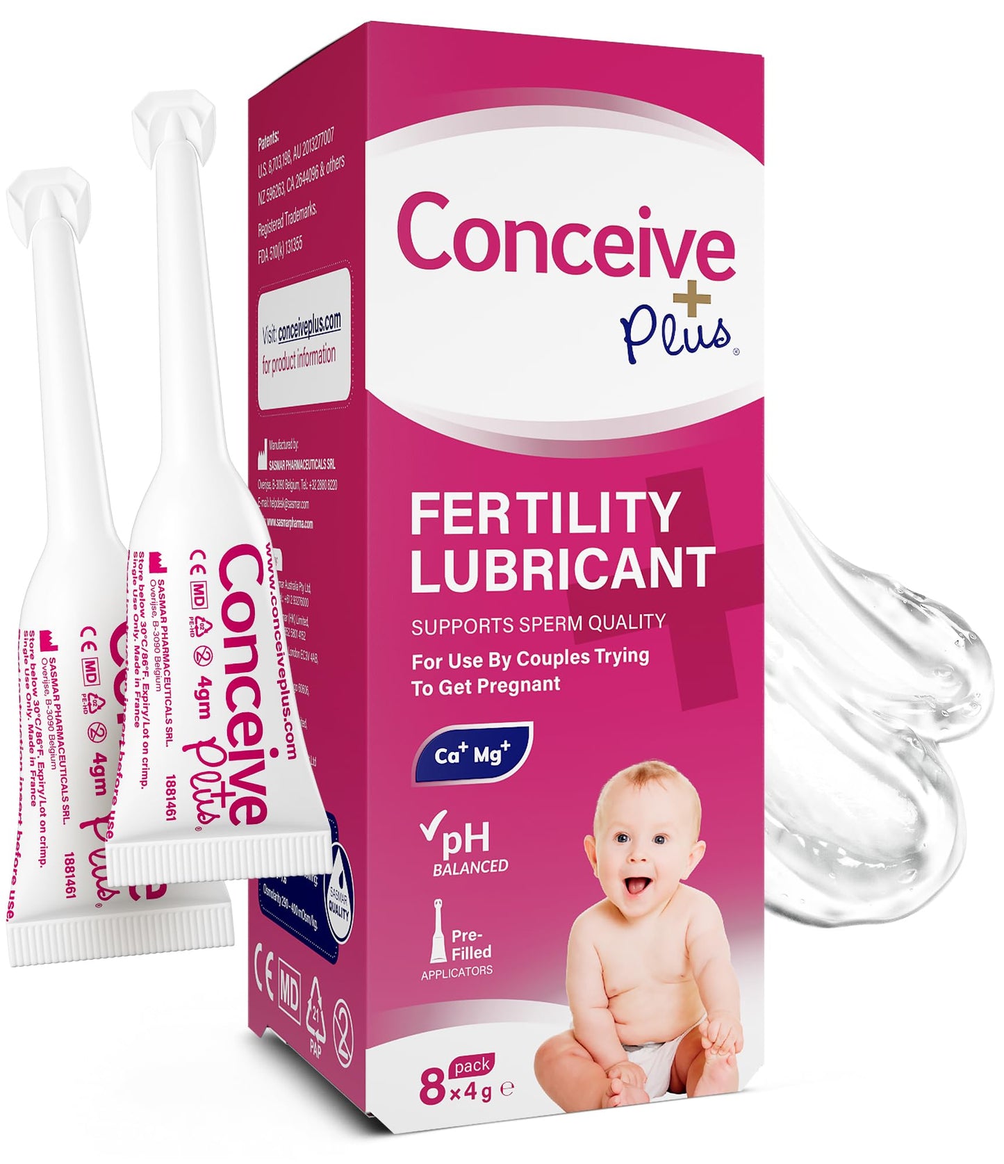 Pre-Order | Arrives in 5–10 Days – Conceive Plus Fertility Lubricant | for Use by Couples Trying to Conceive | 8 Pre-Filled Applicators