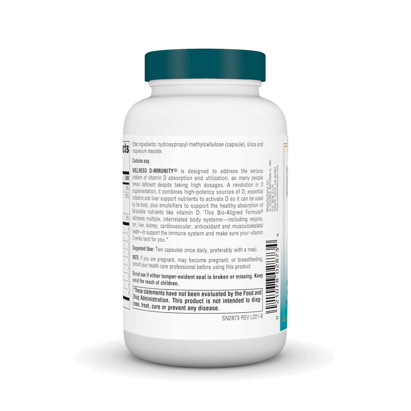 Pre-Order | Arrives in 5–10 Days – Source Naturals Wellness D-mmunity, Bio-Aligned Vitamin D Immune Formula, Supports Optimal Absorption and Utilization* - 120 Vegetarian Capsules