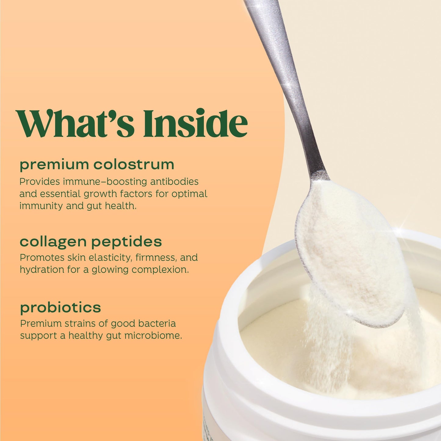 Pre-Order | Arrives in 5–10 Days –
Bloom Nutrition Bovine Colostrum Powder for Gut Health, Immune Support, Hair Growth & Beauty Supplement, Gluten Free, Sugar Free | Orange Cream, 25 Servings