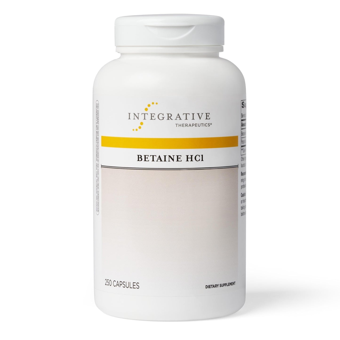 Integrative Therapeutics - Betaine HCI - Support for Healthy Stomach Acidity, Gastric Function, and Protein Digestion* - 250 Capsules