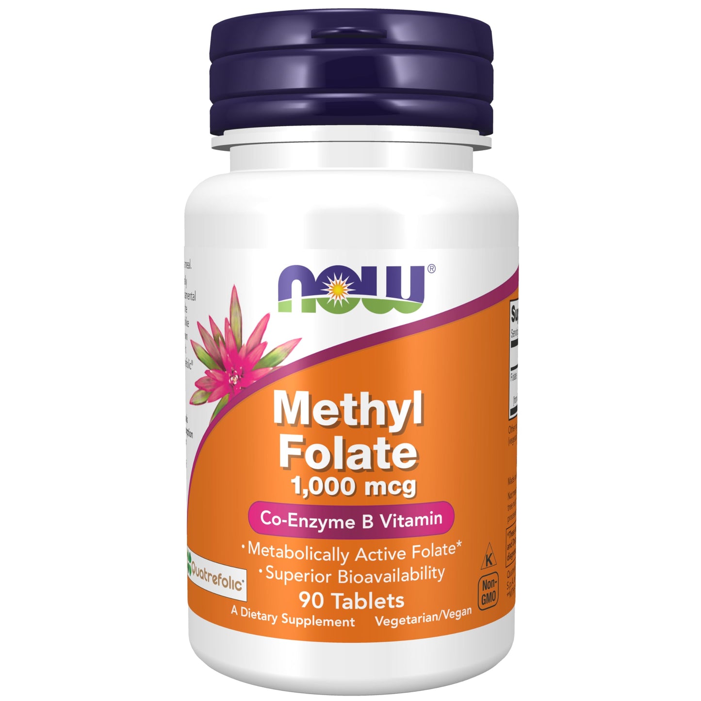 Pre-Order | Arrives in 5–10 Days – NOW Foods Supplements, Methyl Folate 1,000 mcg, Metabolically Active Folate*, Co-Enzyme B Vitamin, 90 Tablets
