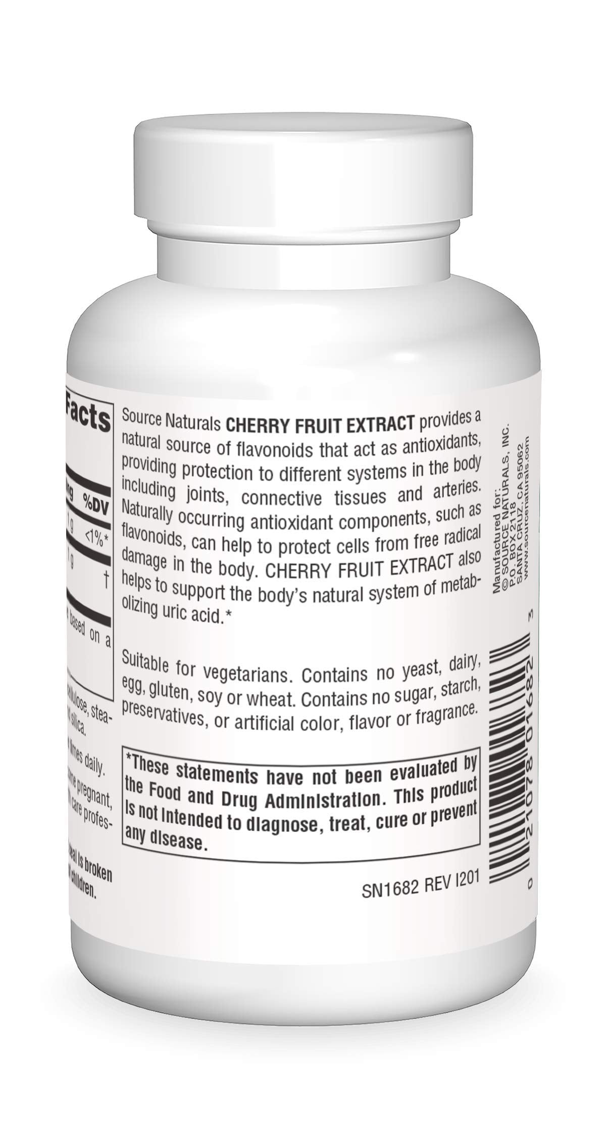 Source Naturals Cherry Fruit Extract, Natural Source of flavonoids That act as antioxidants*, 500 mg - 180 Tablets