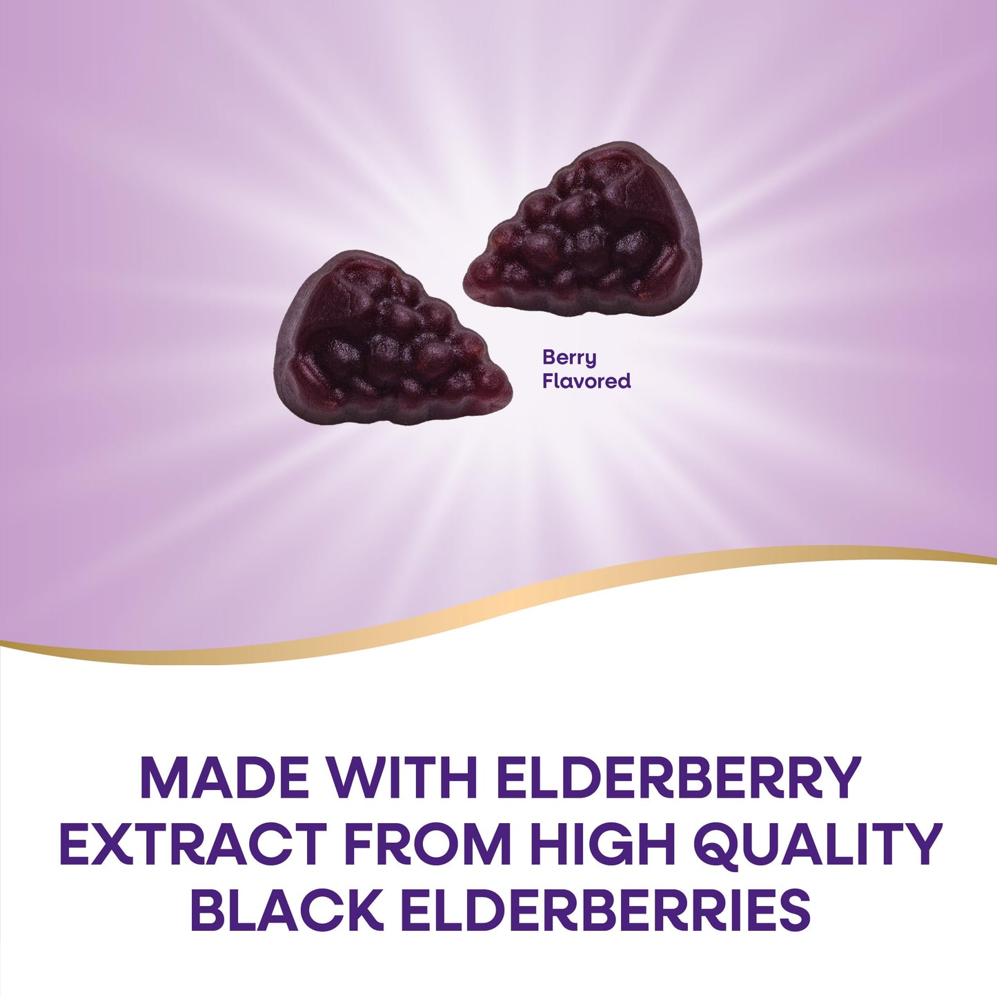 Nature's Way Sambucus Elderberry Immune Gummies for Kids, Immune Support Gummies*, with Black Elderberry Extract, Vitamin C and Zinc, 60 Gummies (Packaging May Vary)