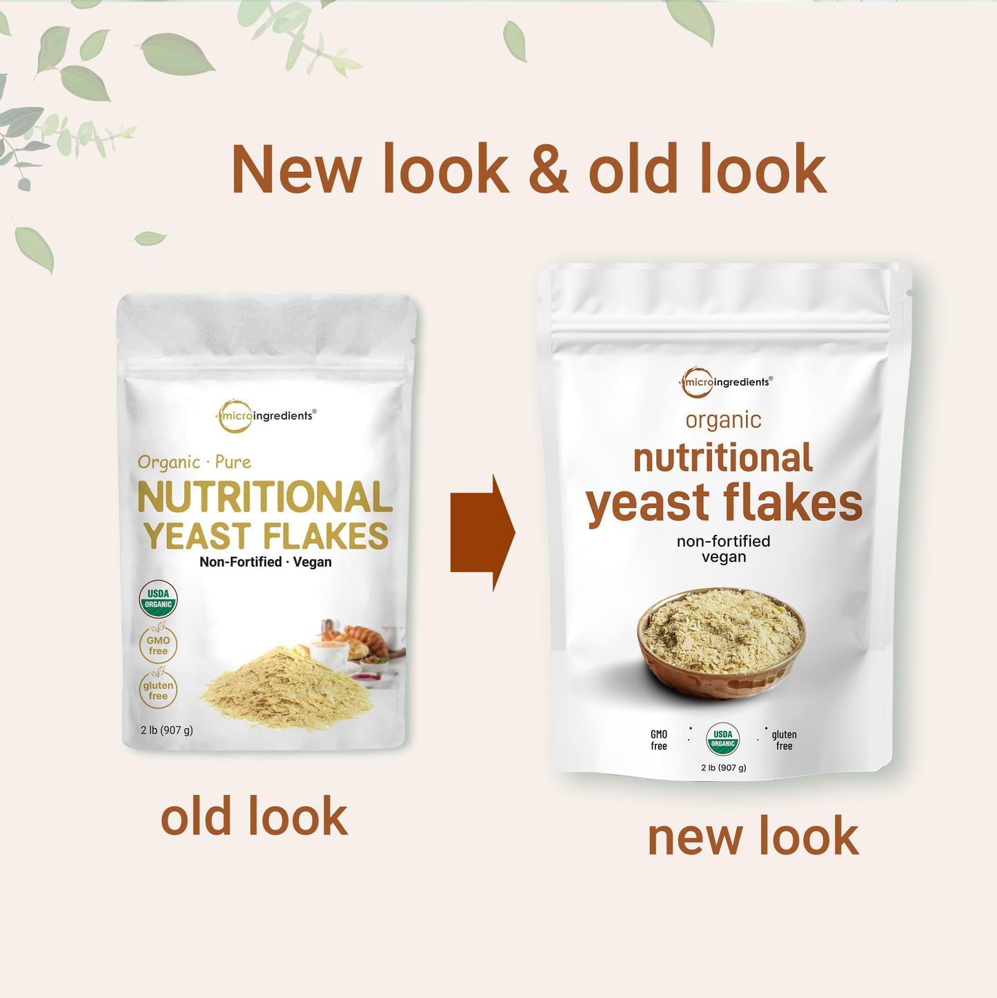 Pre-Order | Arrives in 5–10 Days – Organic Non-Fortified Nutritional Yeast Flakes, 2 Pounds (32oz) | Rich in Vegan Protein, B Vitamins & Beta-glucans | Keto Friendly, Dairy Free Cheese Substitute, Non-GMO, Gluten Free