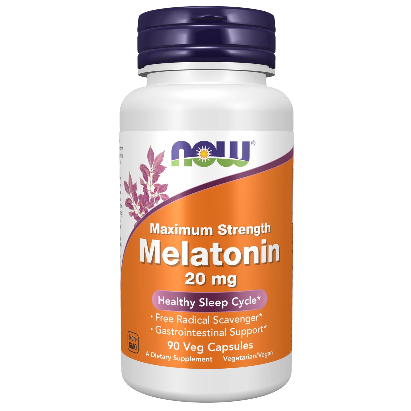 Pre-Order | Arrives in 5–10 Days – NOW Foods Supplements, Maximum Strength Melatonin 20 mg, Healthy Sleep Cycle*, Free Radical Scavenger*, Gastrointestinal Support*, 90 Veg Capsules