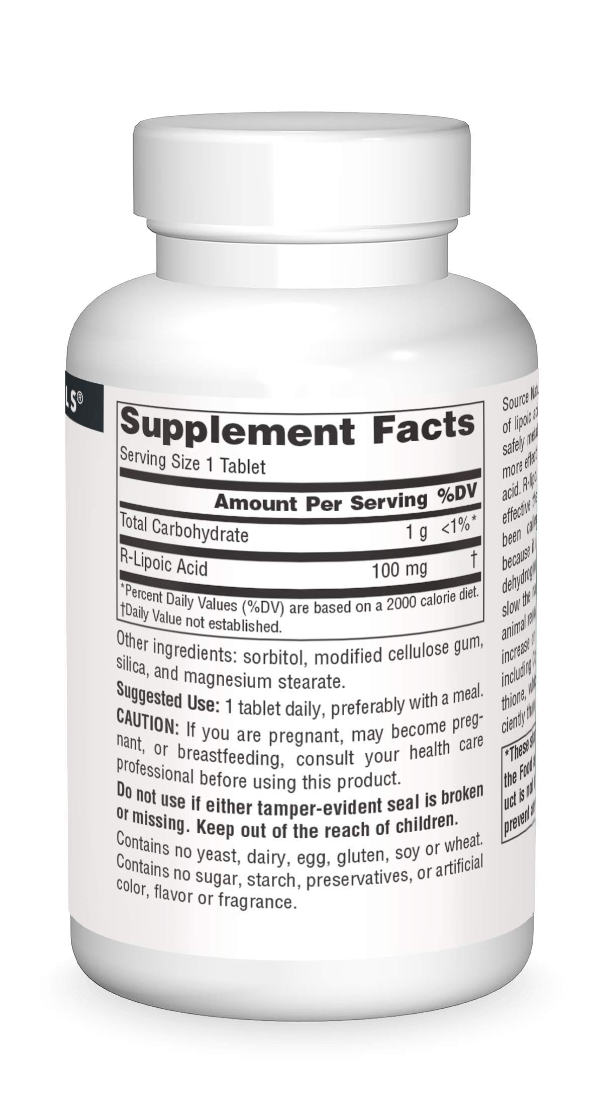Pre-Order | Arrives in 5–10 Days – Source Naturals R-Lipoic Acid 100mg, 120 Tablets