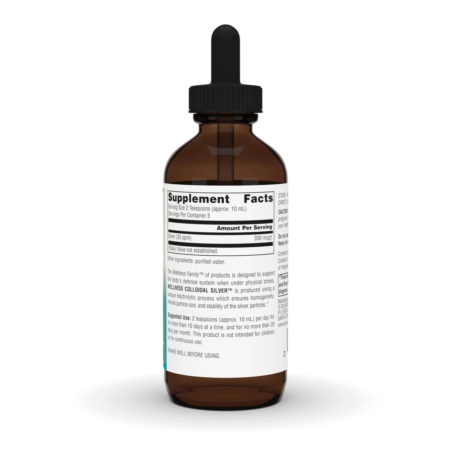 Source Naturals Wellness Colloidal Silver 30 ppm, Supports Physical Well Being* - 2 Fluid oz