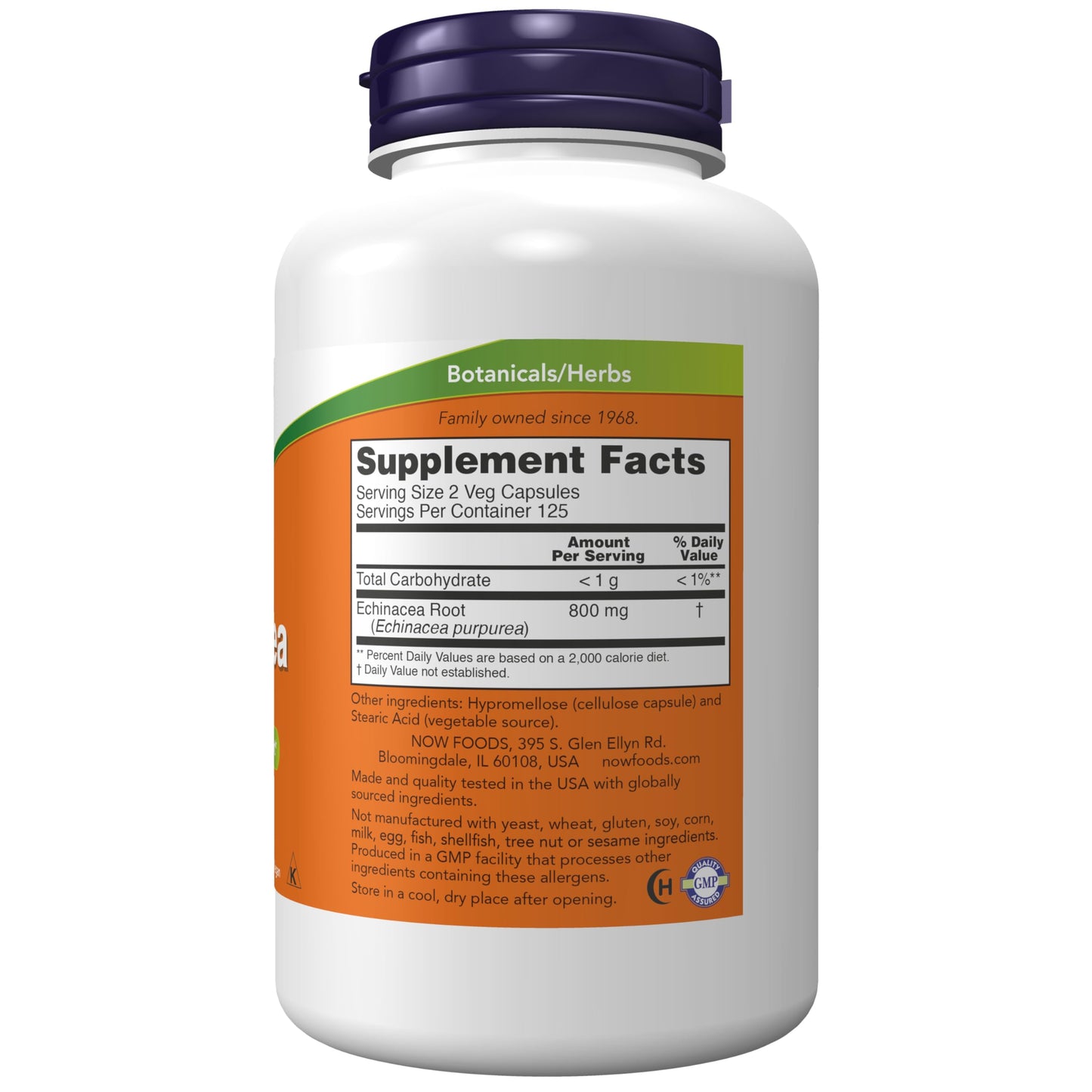 Pre-Order | Arrives in 5–10 Days – NOW Supplements, Echinacea (Purpurea Root) 400 mg, Immune System Support*, 250 Veg Capsules
