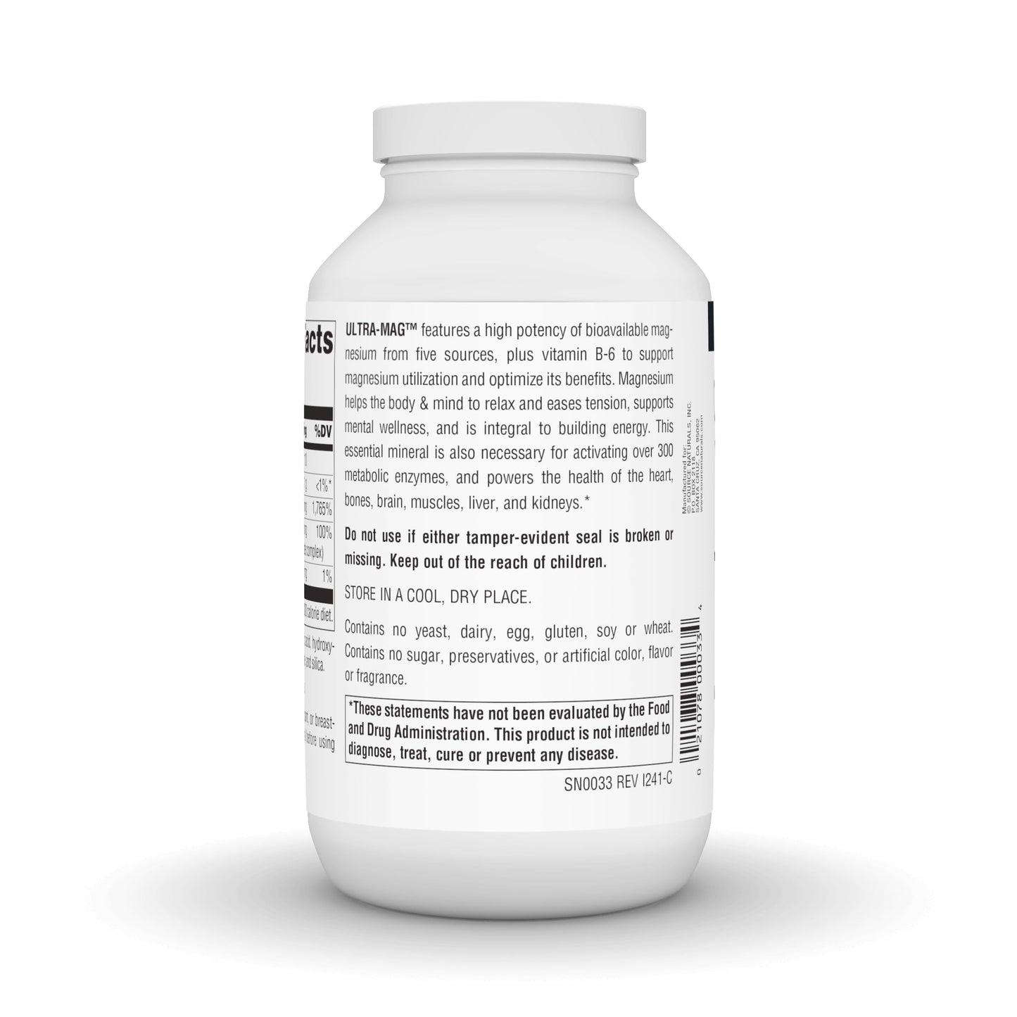Pre-Order | Arrives in 5–10 Days – Source Naturals Ultra-Mag High-Efficiency Magnesium Complex - Maintains Muscle & Nerve Function - 240 Tablets