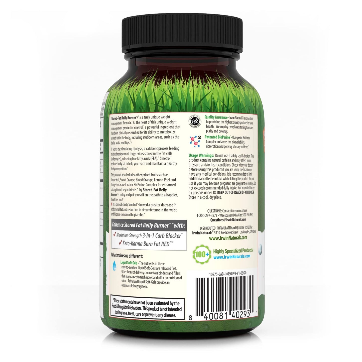 Irwin Naturals Stored-Fat Belly Burner - 72 Liquid Soft-Gels