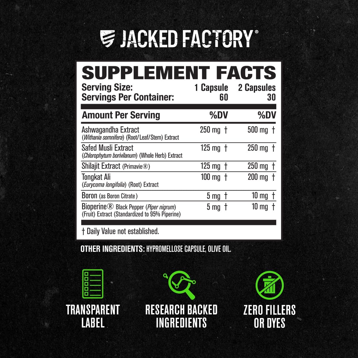 Jacked Factory PRIMASURGE Testosterone Booster for Men (60 Capsules) & Build-XT Daily Muscle Builder & Performance Enhancer | Muscle Building Supplements for Muscular Strength & Growth