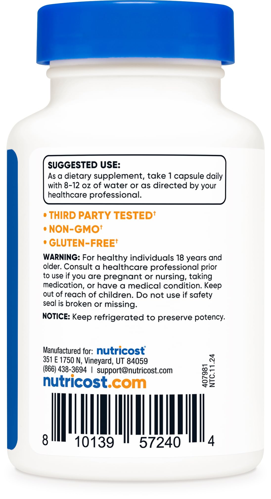 Nutricost Probiotic Complex - 50 Billion CFU, 60 Capsules - Probiotic for Men and Women - Vegetarian Capsules, Non-GMO, Gluten Free