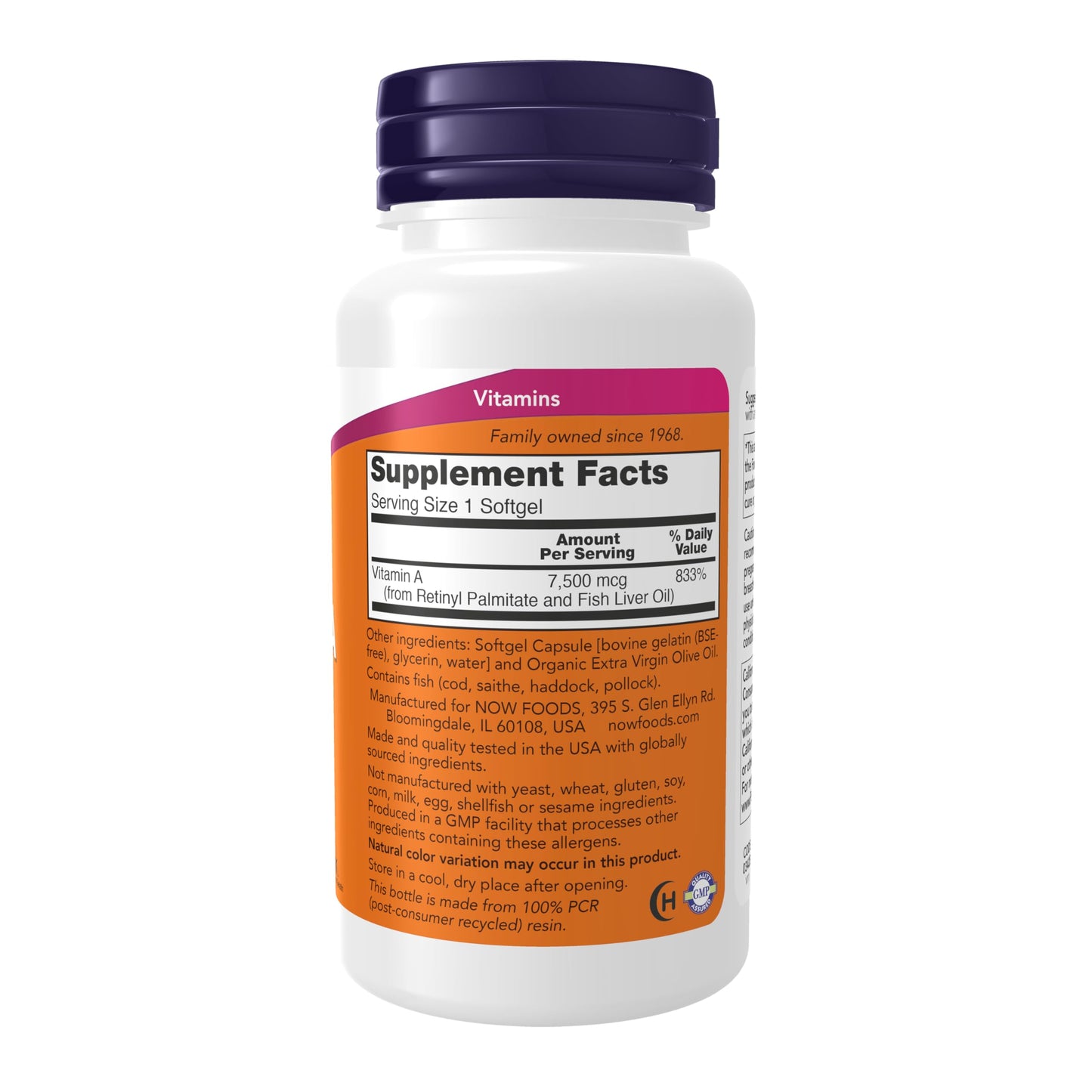 Pre-Order | Arrives in 5–10 Days – NOW Supplements, Vitamin A (Fish Liver Oil) 25,000 IU, Essential Nutrition, 250 Softgels