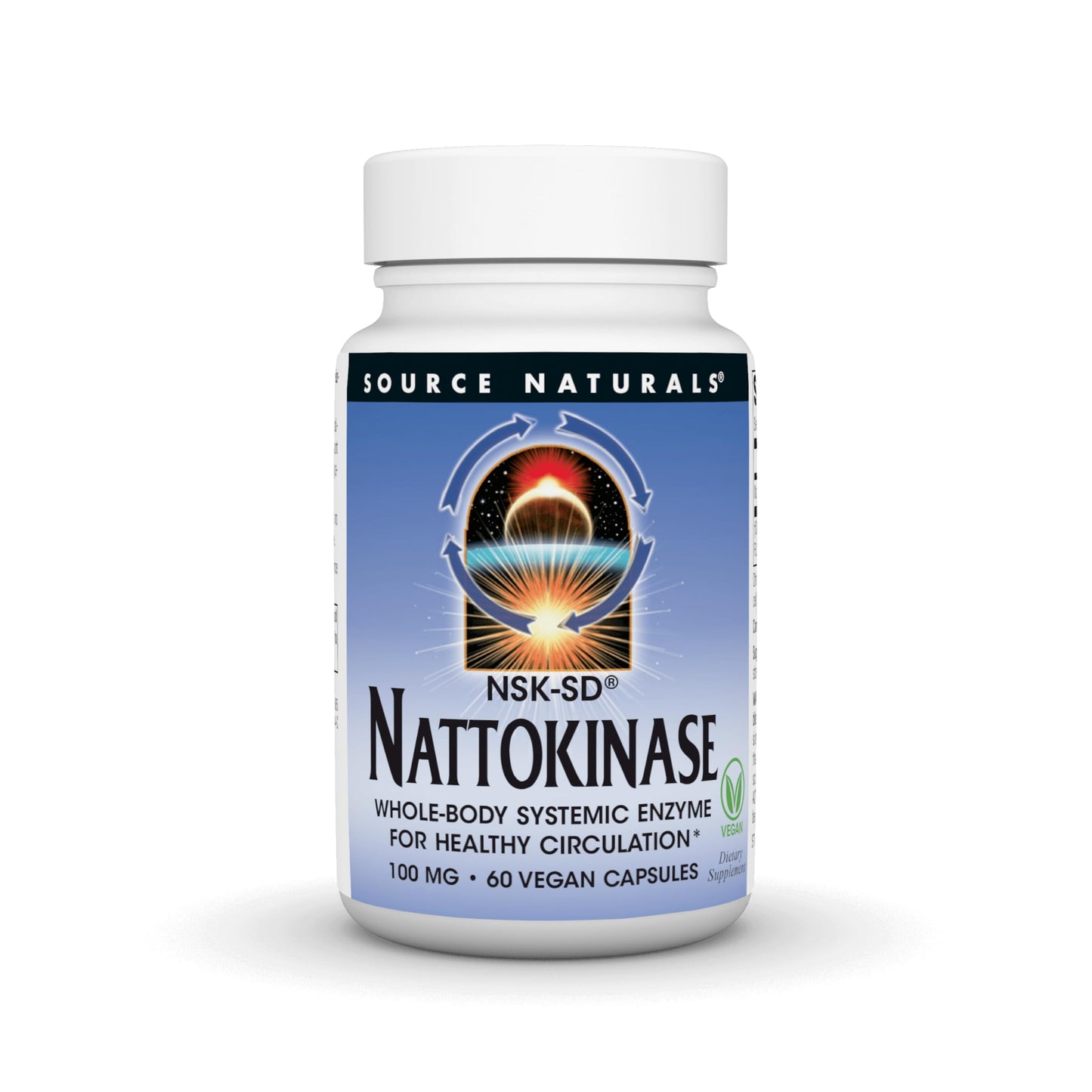 Pre-Order | Arrives in 5–10 Days – Source Naturals NSK-SD Nattokinase, Systemic Enzyme for Healthy Circulation* 100mg - 60 Vegan Capsules