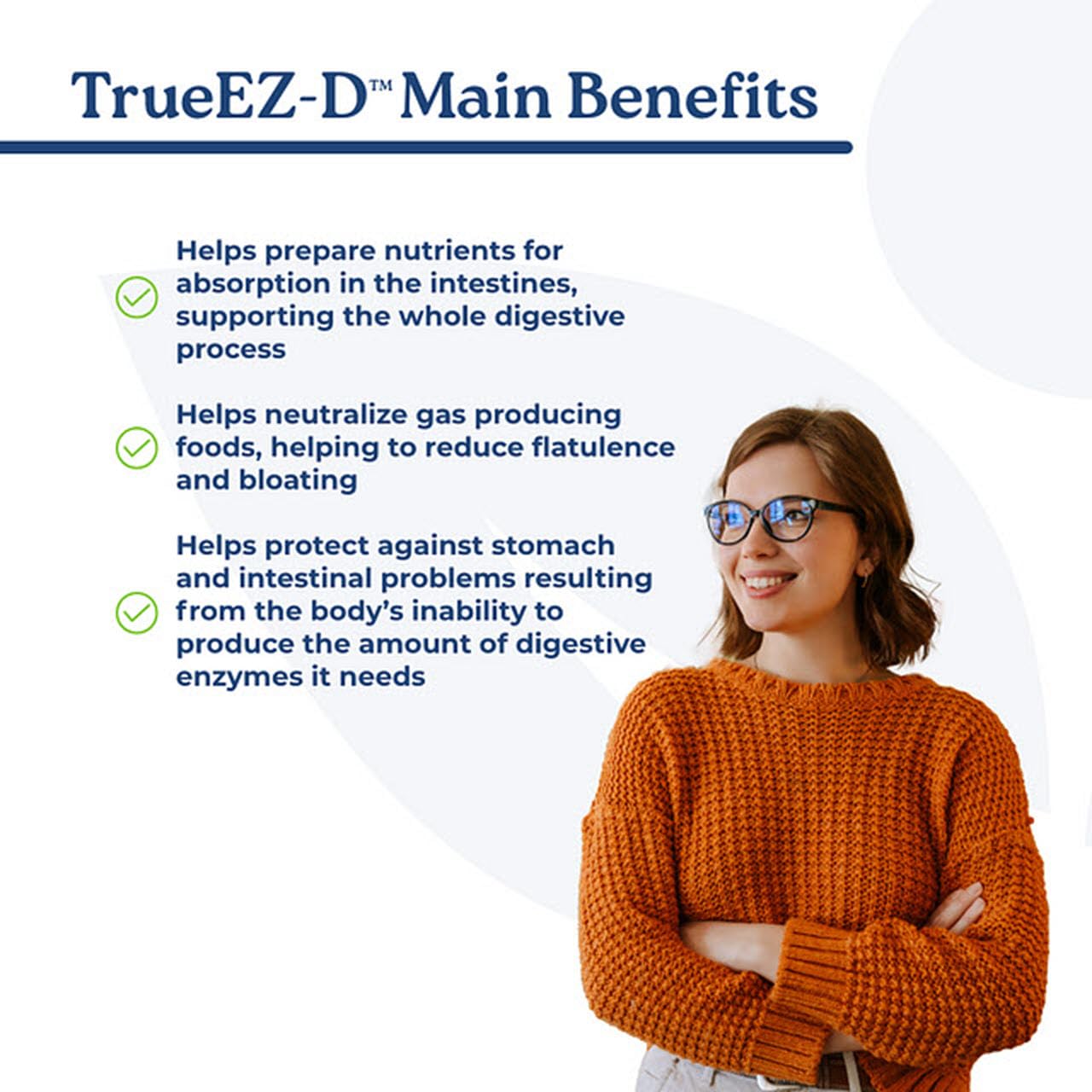 NatureCity True-EZ-D Non-GMO Digestive Enzyme Complex Supplement for Digestive Health and Bloating Relief for Men and Women (90 Veggie Capsules) Super Enzymes