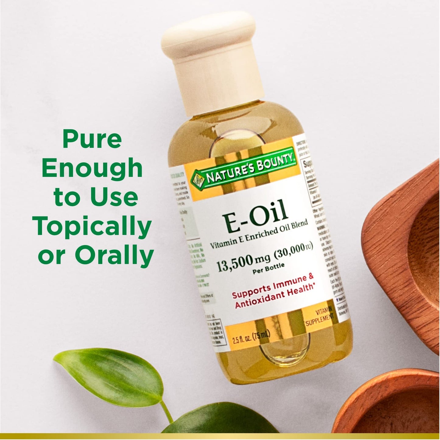 Nature's Bounty Vitamin E Oil, Supports Immune & Antioxidant, 30,000IU Vitamin E, Topical or Oral, 2.5 Oz
