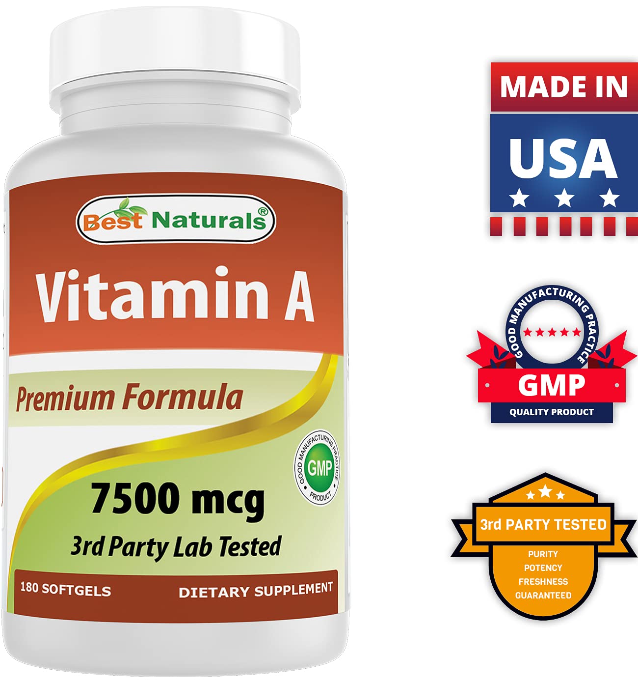 Best Naturals MK-7 Vitamin K2 100 mcg & Vitamin A 25000 IU