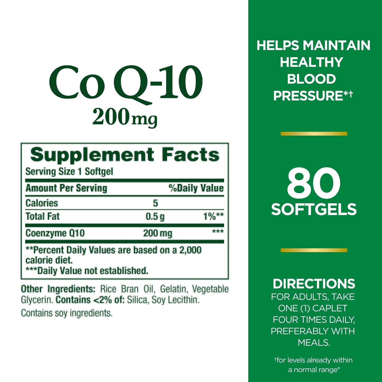Nature's Bounty CoQ10, Supports Heart Health, Dietary Supplement, 200mg, 80 Rapid Release Softgels