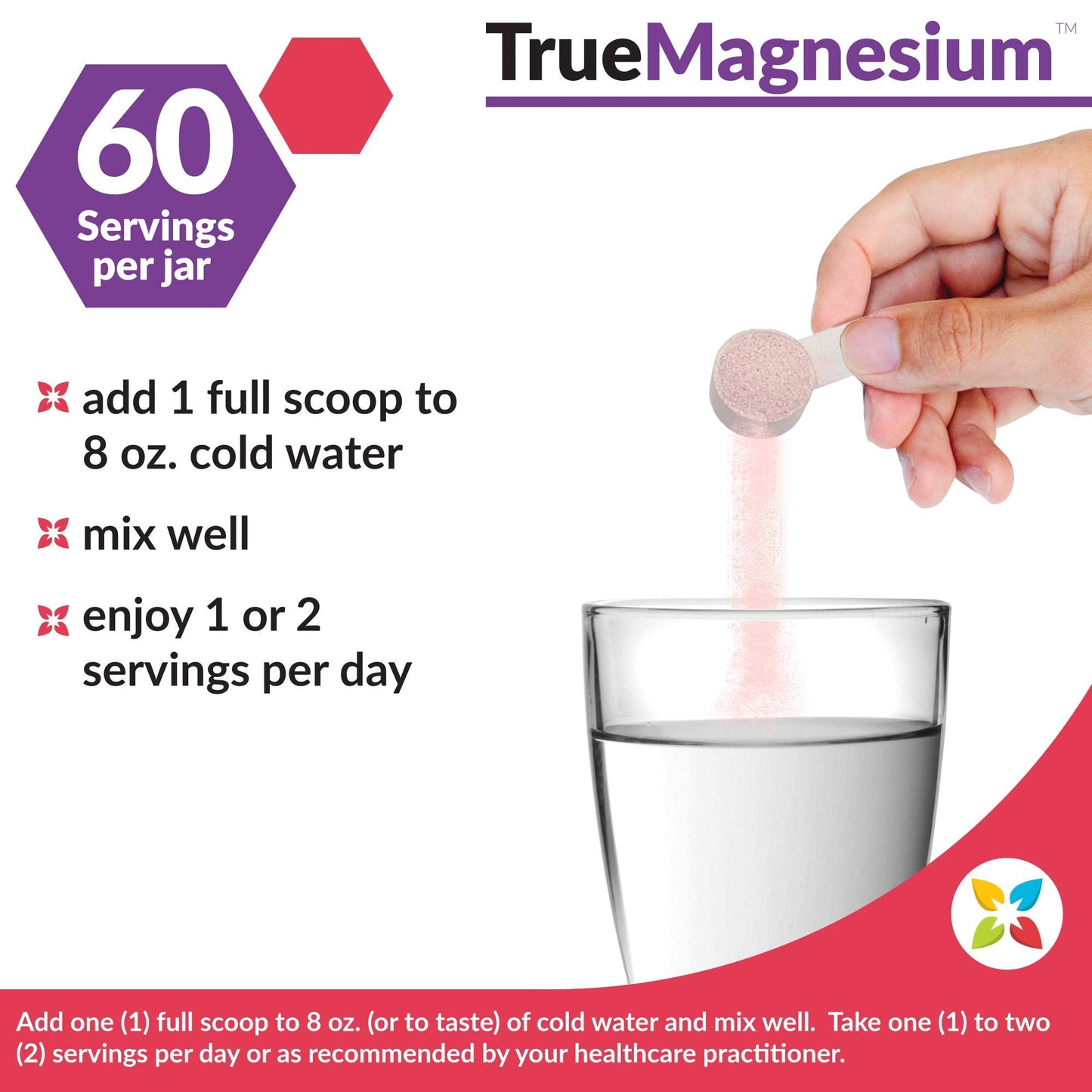 NatureCity TrueMagnesium Highly Absorbable Chelated Magnesium Bisglycinate Powder Drink Mix (60 Servings) - Magnesium Supplement for Sleep and to Support Bone Health & Muscles