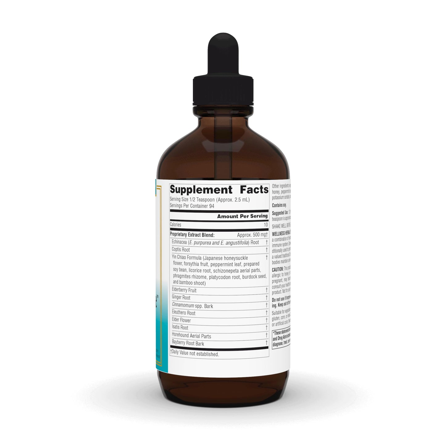 Pre-Order | Arrives in 5–10 Days – Source Naturals Wellness Herbal Resistance Liquid - Immune System Support with Echinacea, Coptis & Yin Chiao - 8 Fluid oz