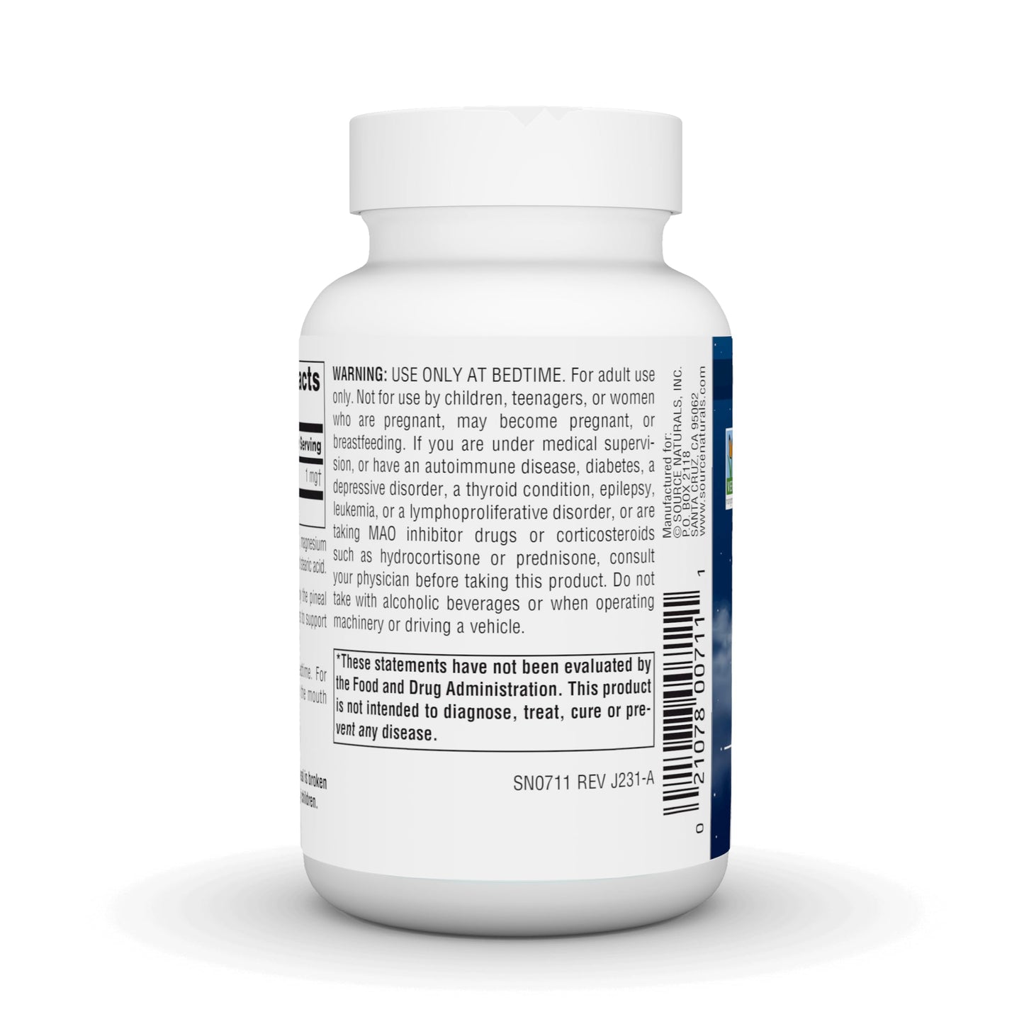 Pre-Order | Arrives in 5–10 Days – Source Naturals Melatonin Helps Promote Sleep* 1 mg - 300 Peppermint Flavored Lozenges