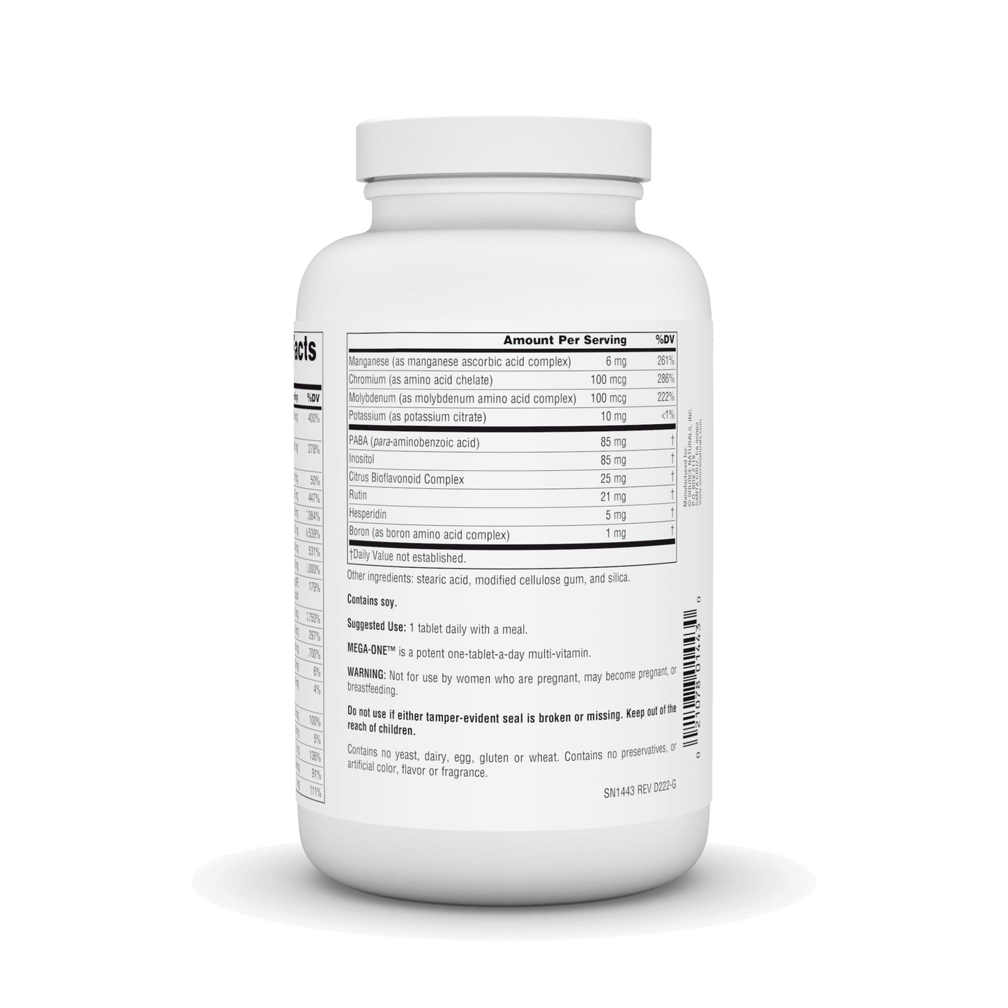 Pre-Order | Arrives in 5–10 Days – Source Naturals Mega-One Muti-Vitamin with Minerals, No Iron - 180 Tablets