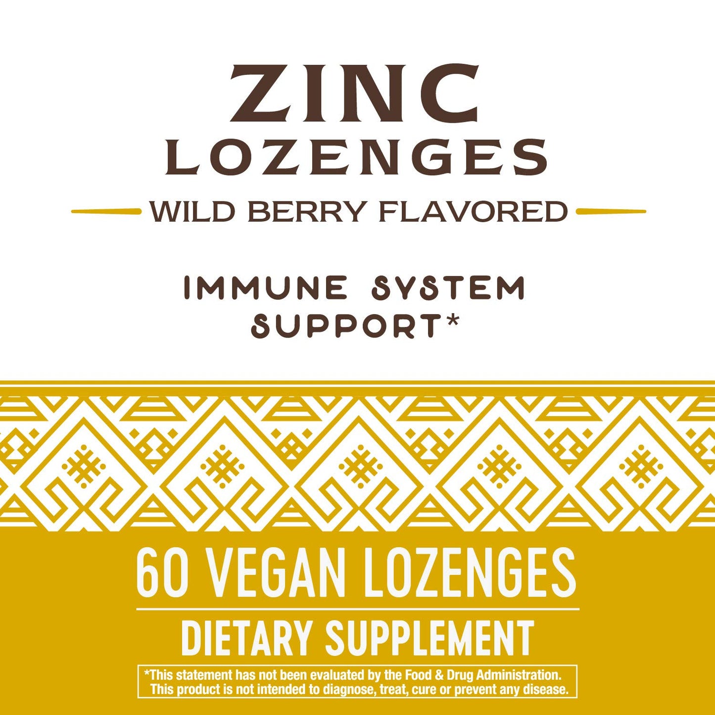 Nature's Way Zinc Lozenges with Vitamin C & Echinacea, Immune Support*, Wild Berry Flavored, 60 Lozenges (Pack of 2)