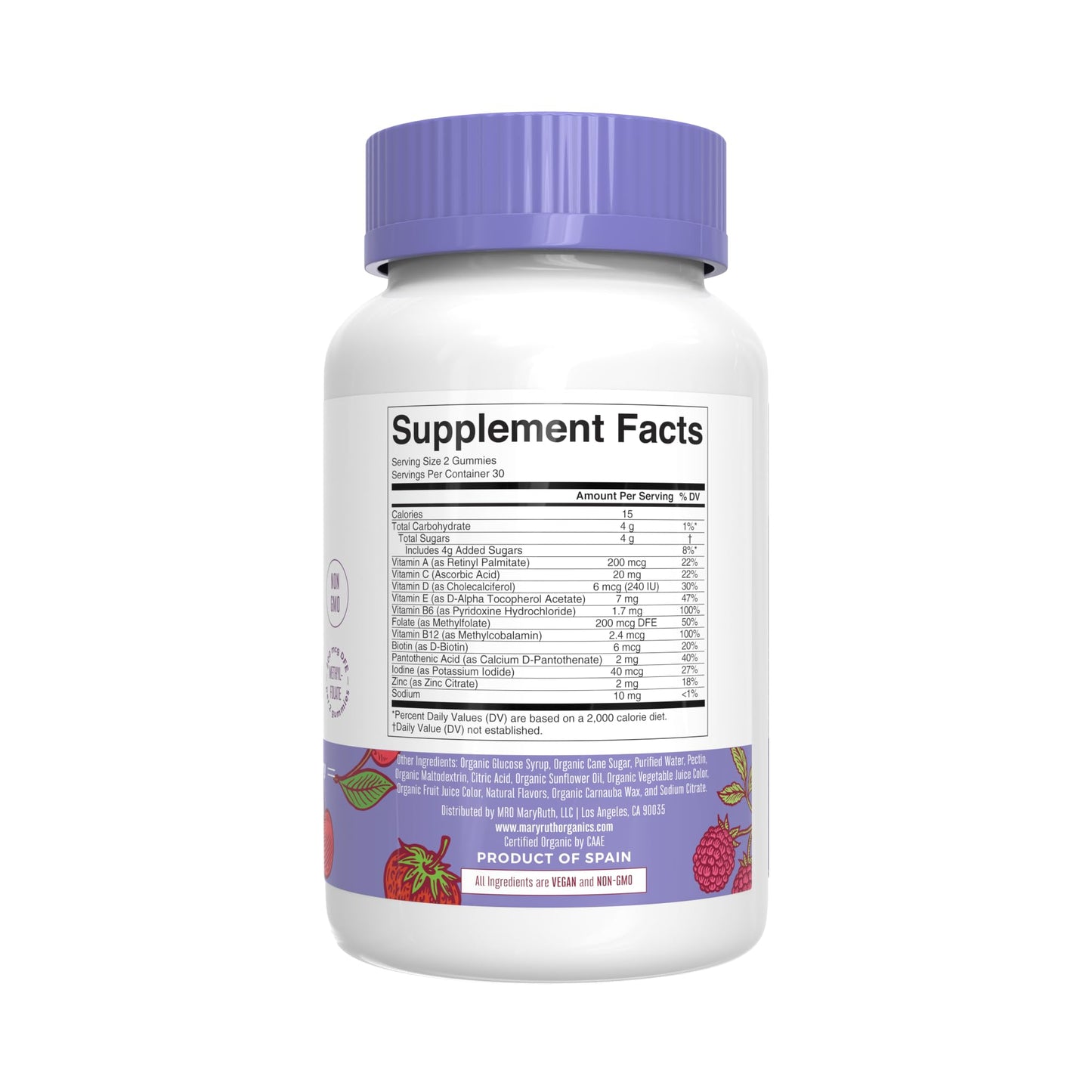 MaryRuth's Gummies for Kids–USDA Organic Multivitamin (Mixed Berry & Cherry), & Magnesium Calm (Hibiscus) | No Gelatin! | Vitamins for Immunity, Gut Health, & Overall Wellness | Vegan, Non-GMO