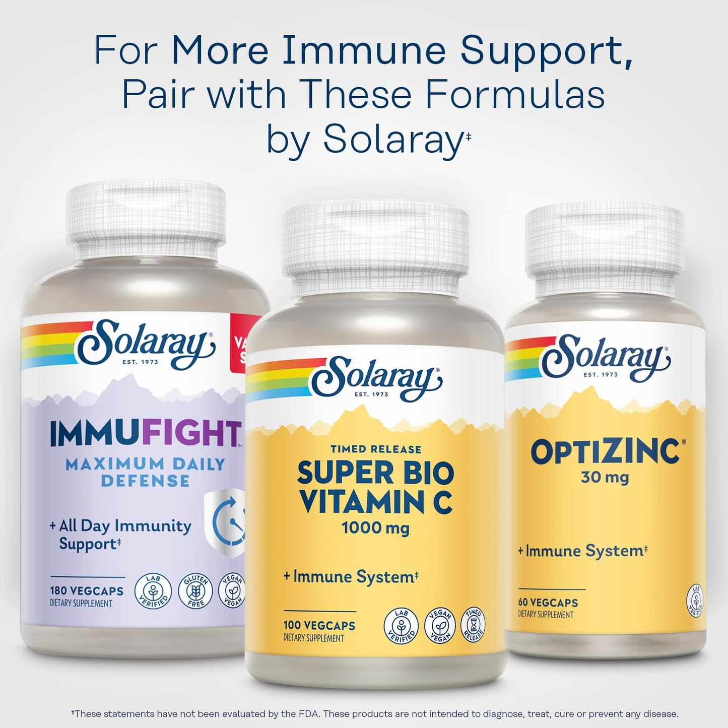 Pre-Order | Arrives in 5–10 Days – SOLARAY Super Bio Buffered Vitamin C 1000mg, Two-Stage, Timed Release Vitamin C with Bioflavonoids, Immune Support Supplement - High Absorption, Vegan, 60 Day Guarantee, 50 Servings, 100 VegCaps