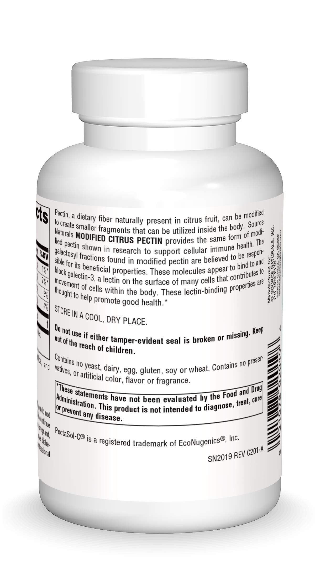 Pre-Order | Arrives in 5–10 Days – Source Naturals PectImmune, Modified Citrus Pectin, for Cellular Immune Health*, 750 mg - 90 Capsules
