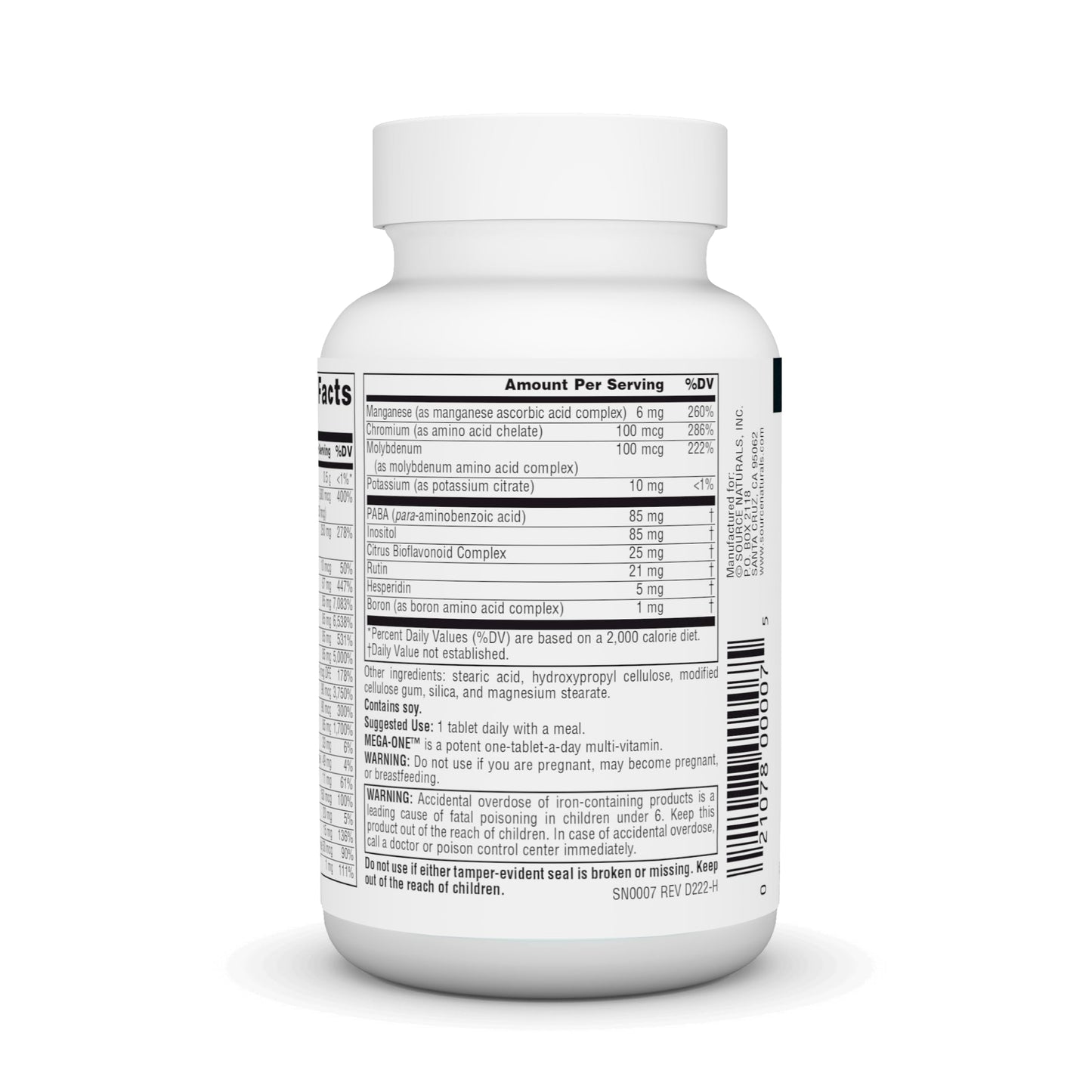 Pre-Order | Arrives in 5–10 Days – Source Naturals Mega-One Multi-Vitamin with Minerals* - 30 Tablets