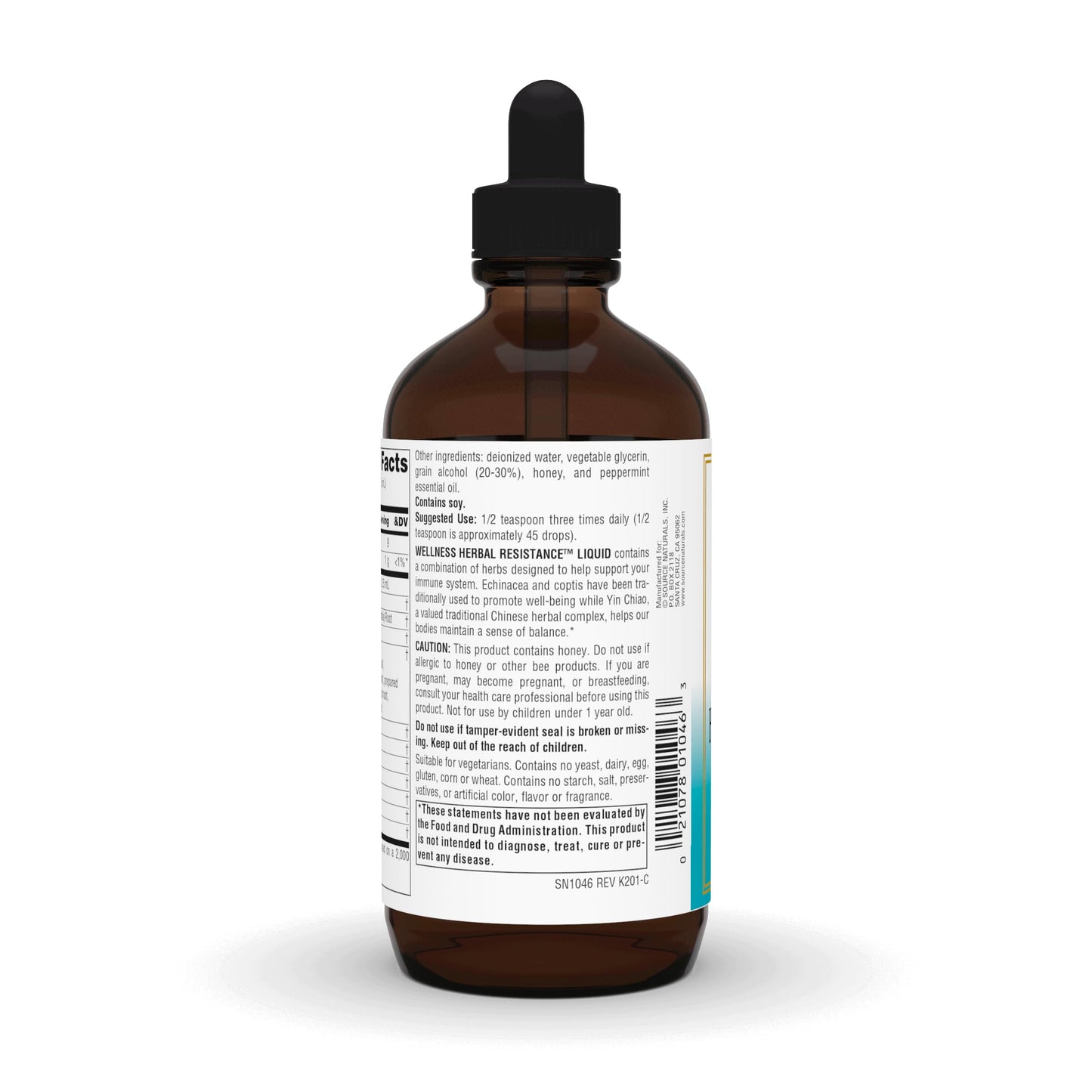Pre-Order | Arrives in 5–10 Days – Source Naturals Wellness Herbal Resistance Liquid Immune Defense Supplement and Immunity Booster with Echinacea, Elderberry and Yin Chiao - 8 Fluid Oz