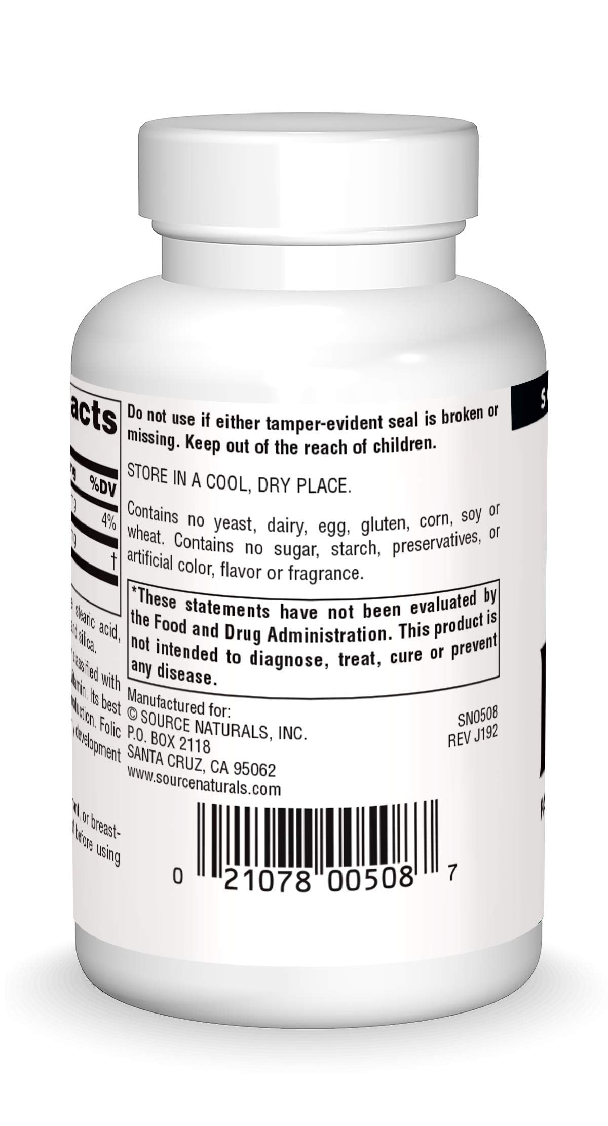 Pre-Order | Arrives in 5–10 Days – Source Naturals PABA, para-Amino Benzoic Acid, 100 mg Dietary Supplement - 250 Tablets