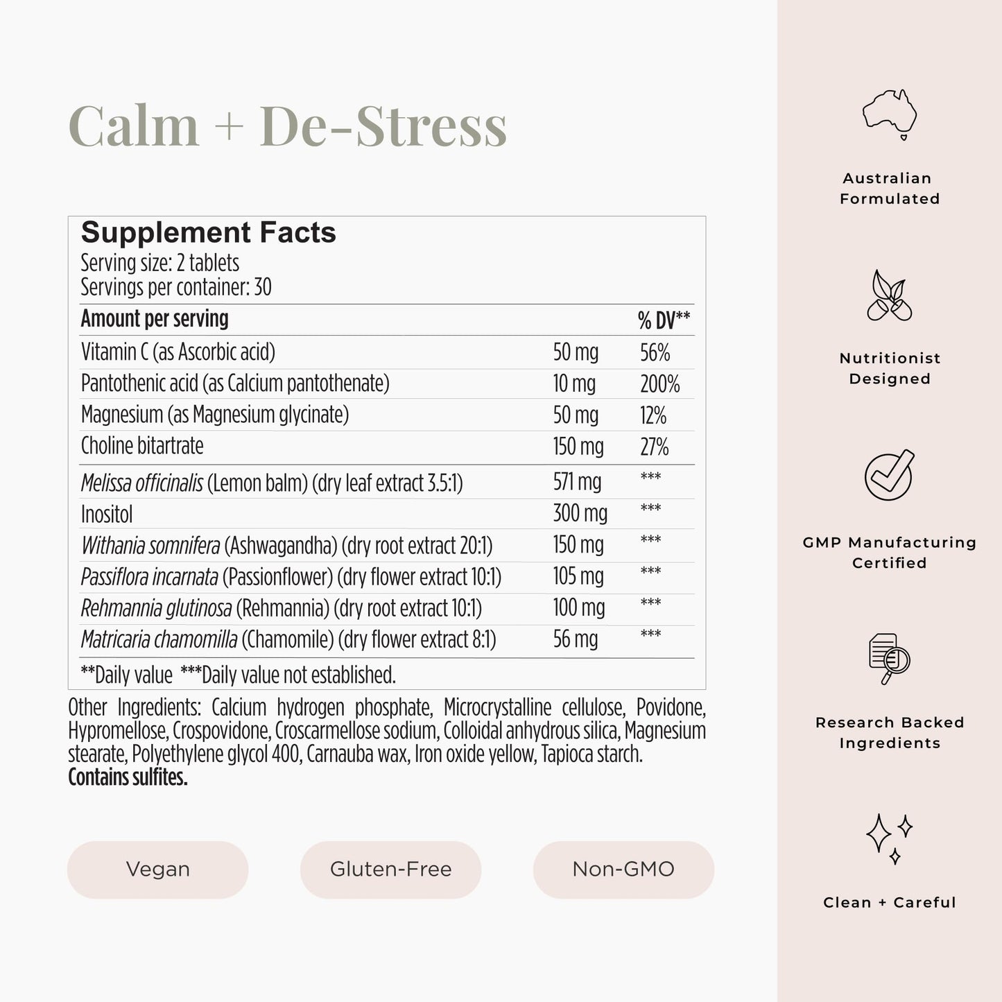 JSHealth Calm + Destress Supplement - 60 Capsules